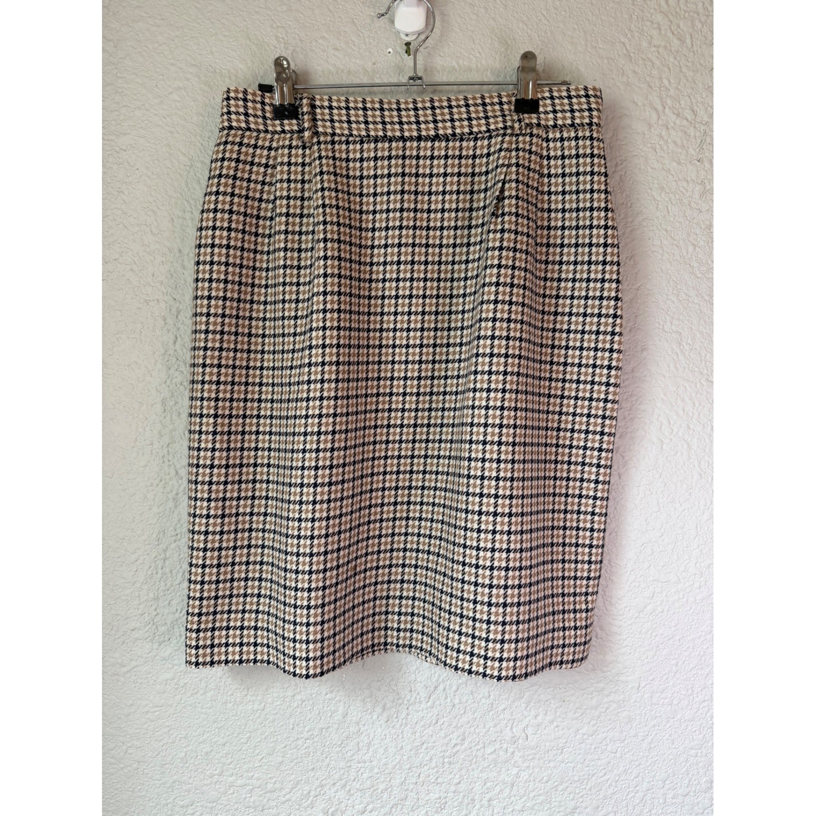 JH Collectibles Vintage 90s Wool Houndstooth Skirt USA Academia Preppy Size 10