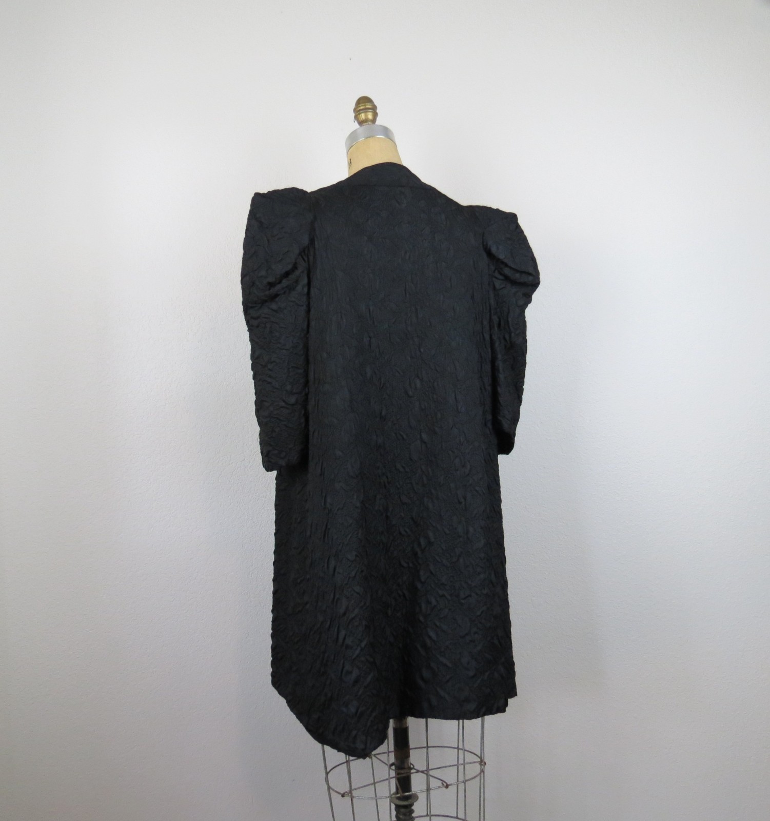 vintage 1940s women’s coat dressy cocktail jacket statement sleeve size medium