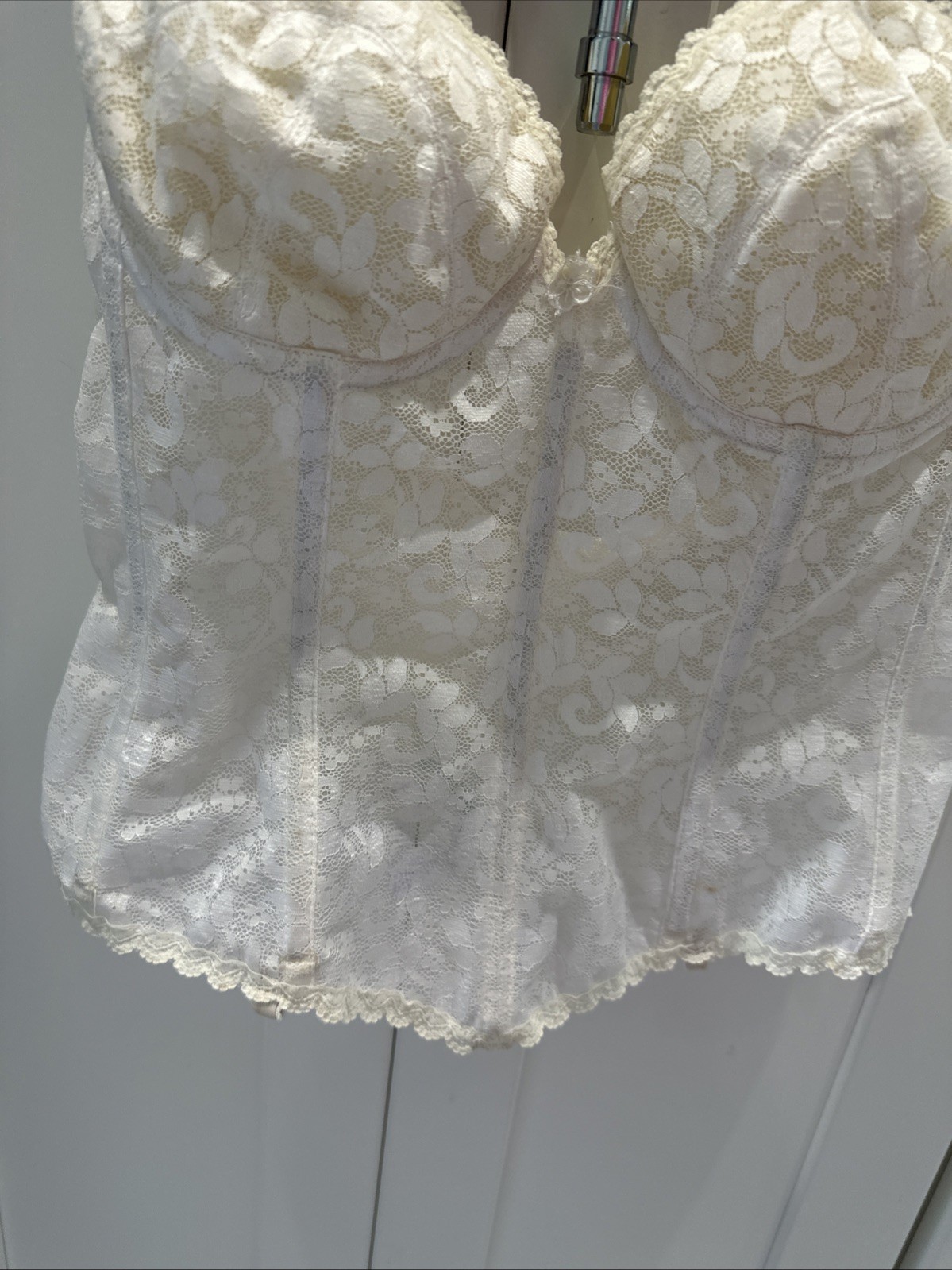 Vintage Carnival Lacey Strapless Bustier 36C Union Made ILGWU
