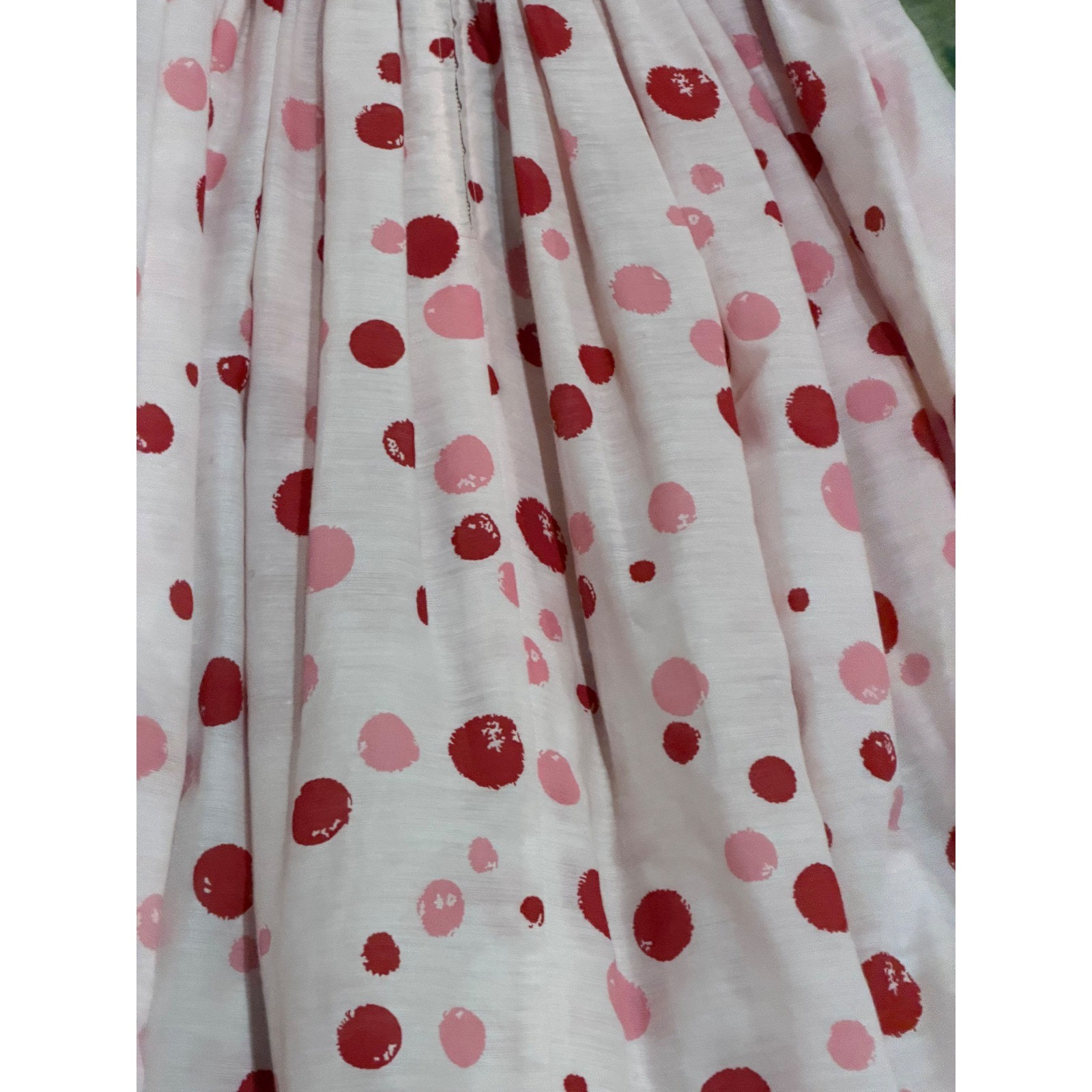 Vintage Kerrybrooke Sears Polka Dot Dress Pink Red Sleeveless Belted 50s 60s 6 8