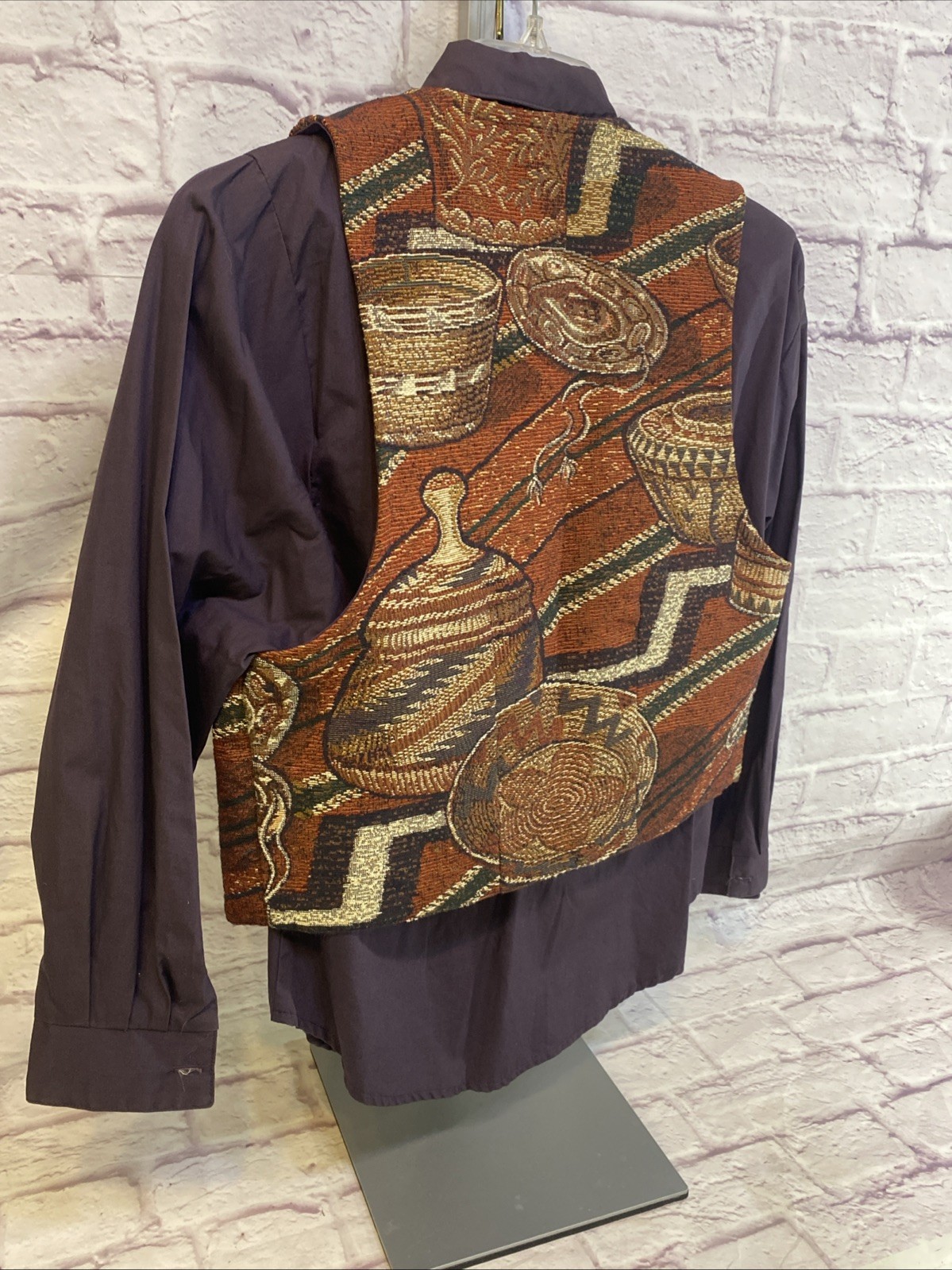 Vintage 1970’s Roughrider By Circle T Button Up Shirt And Vest Women Size Medium