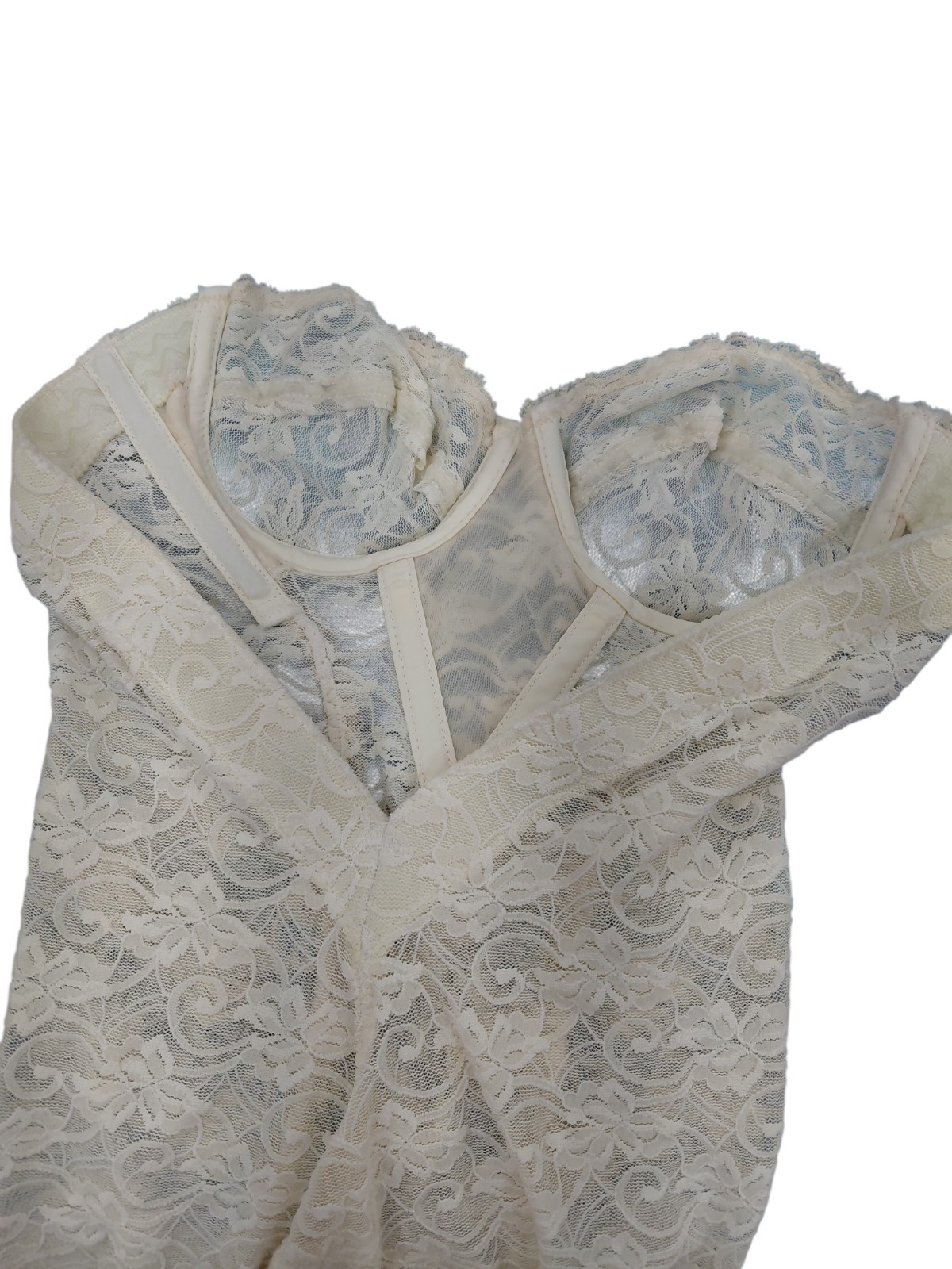 Vintage Backless Laced Body Brief Size 32C