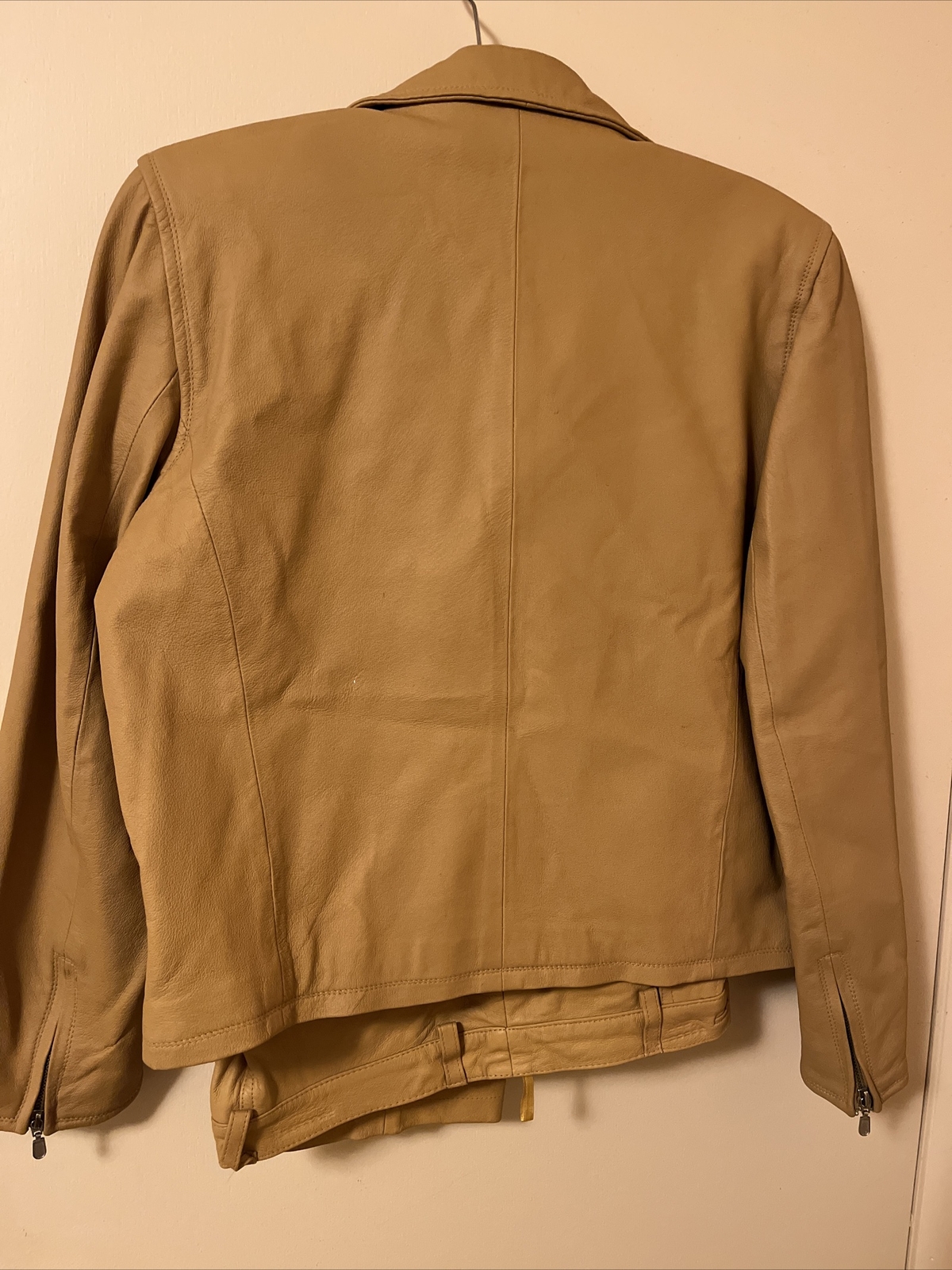 Styleworks Leather Pant/Jacket Suit Women’s Size 8 Tan Brown 80s/90s