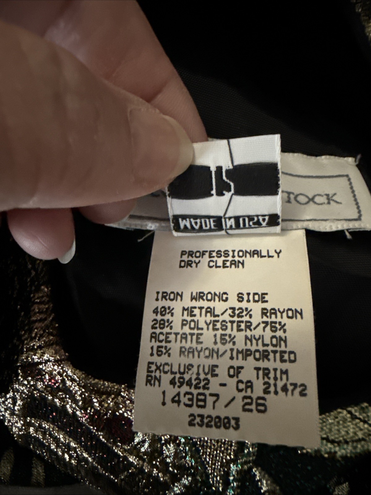 Vintage Scott McClintock Ladies Dress Size 12 Velvet Bows Tafetta USA 80s Party
