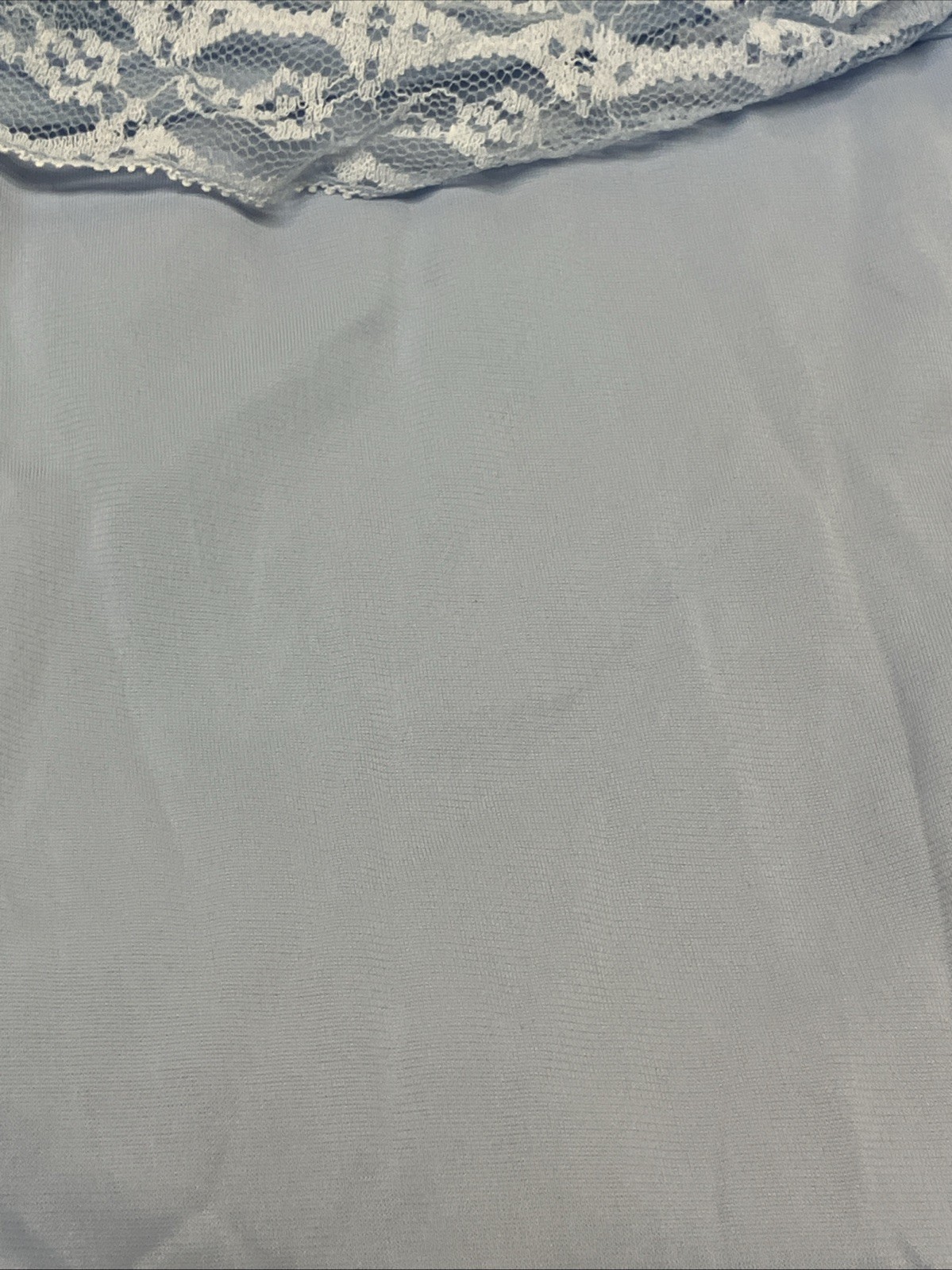 Half Slip Vintage Lingerie Nylon Carol Brent Skirt Liner Blue Medium Lace