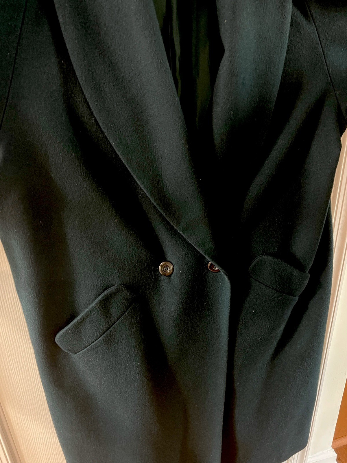 Donnybrook Emerald Green Wool Coat 22W Plus SZ Vintage 90s Dark Academia Trench