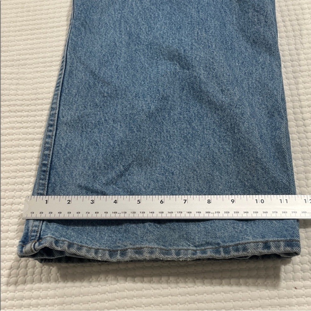 EB Denim Fold Over Waist Wide Leg Jeans street style USA actual sz 28 grunge