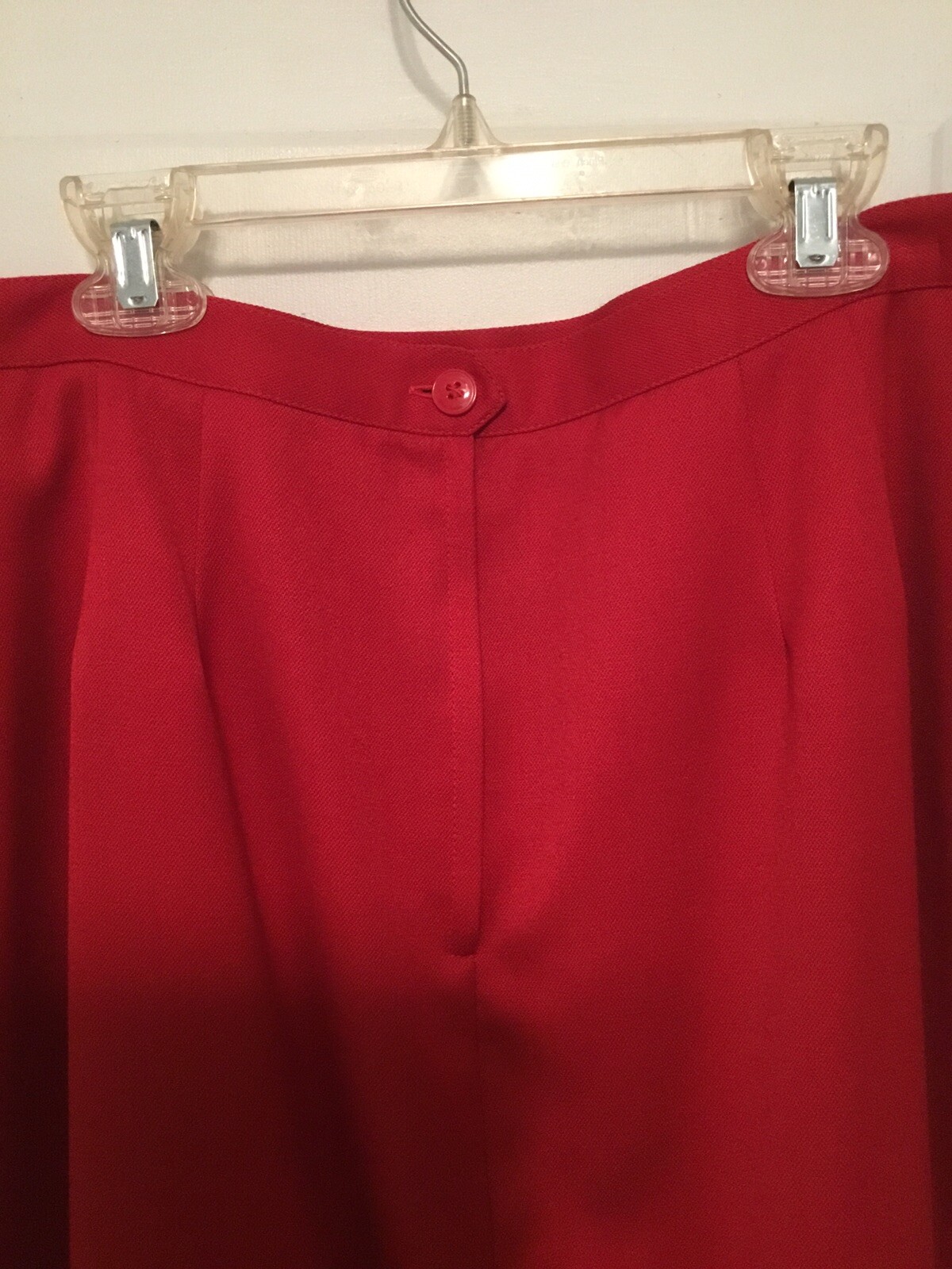 Vintage Women’s Kasper For ASL 2 Piece Long Sleeve Red Jacket Skirt Suit Size 14