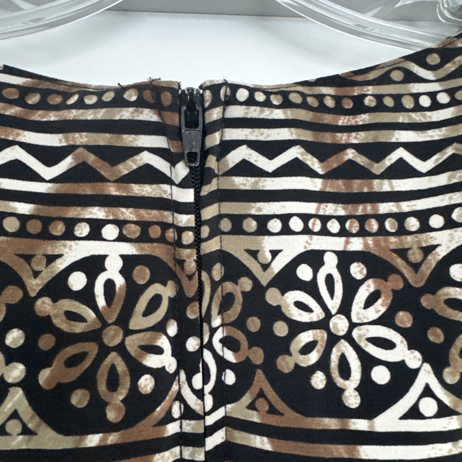 Vintage Kathie Lee Dress Tribal Shoulder Pads Womens Medium 8/10 Short Sleeve