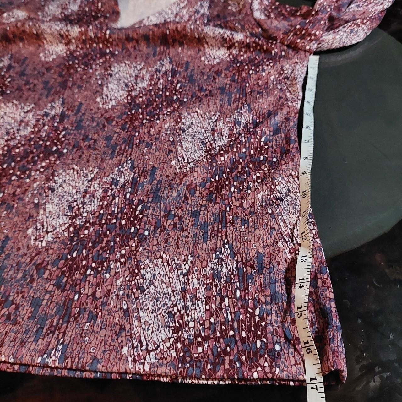 Vintage purple patterned long sleeve top.