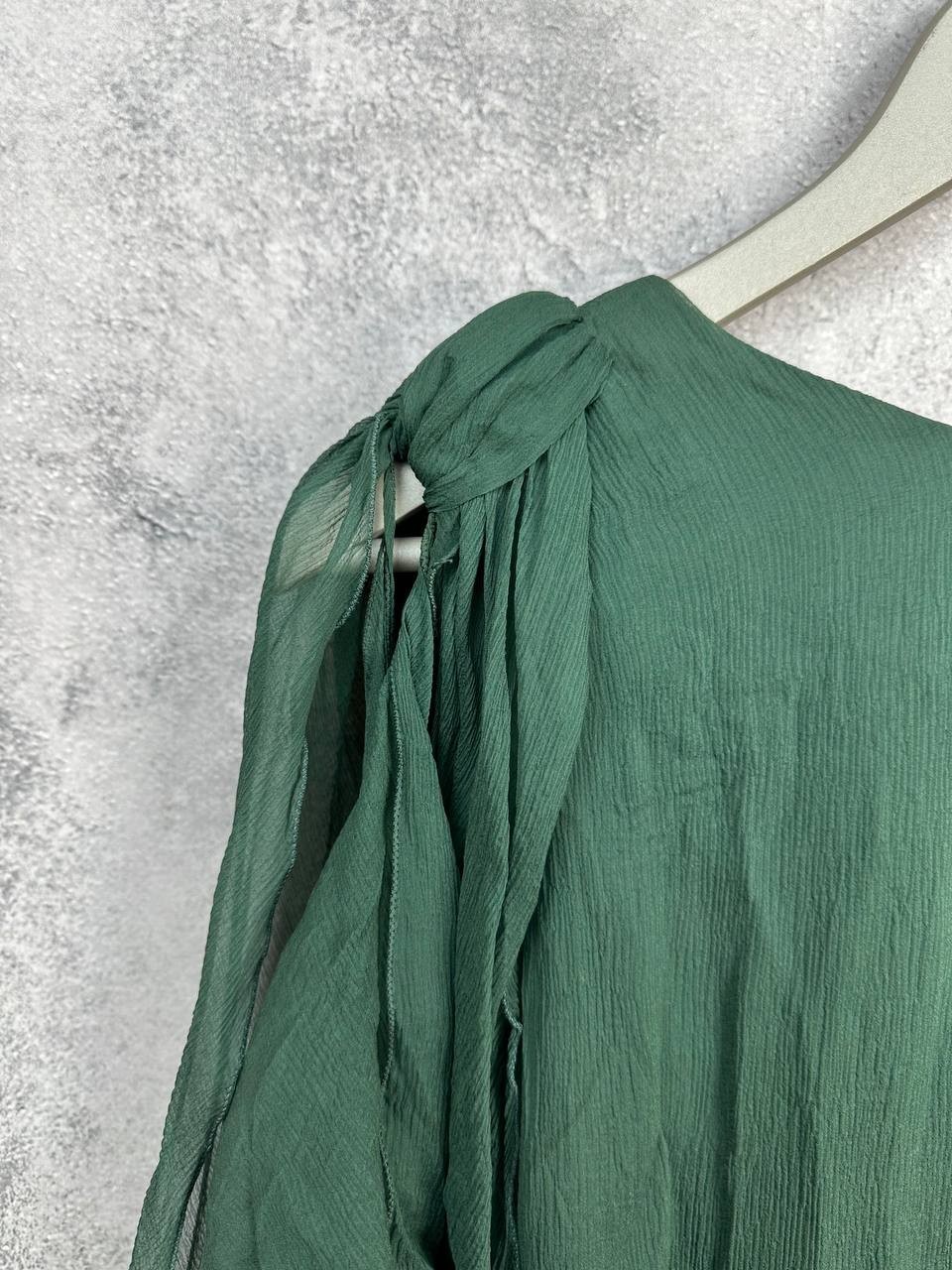 Gina Fratini Vintage 1970s Pure Silk Chiffon Draped Maxi Dress Size UK 10
