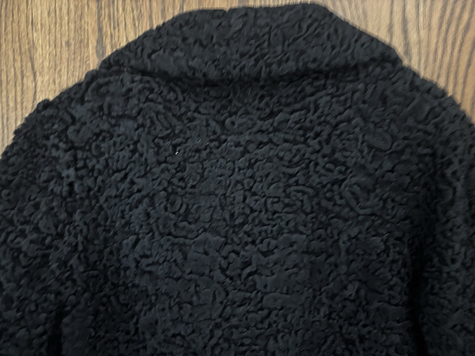 Vintage 1960’s Or 1970’s Genuine Persian Lamb Black Single Breasted Coat S XS