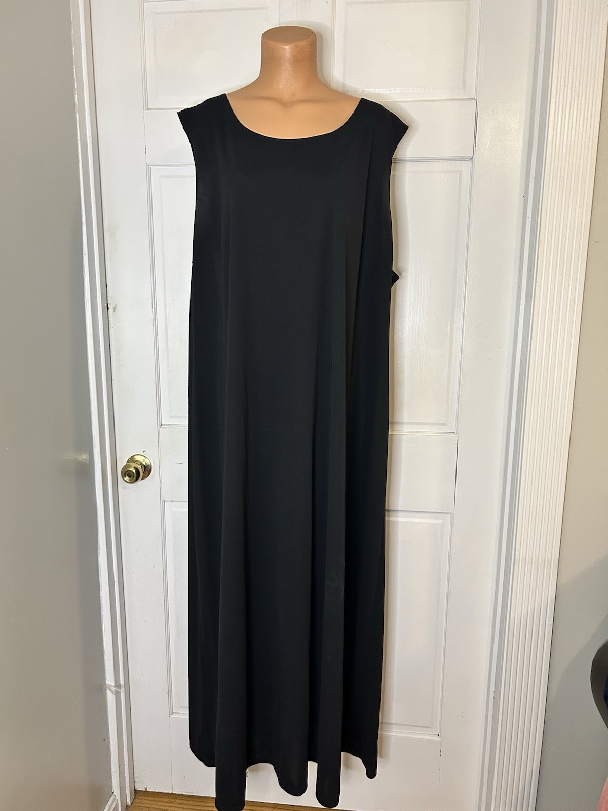Vtg Y2K Marina Bresler Long Maxi Dress Black Sequin Evening Duster Coat XXXXL