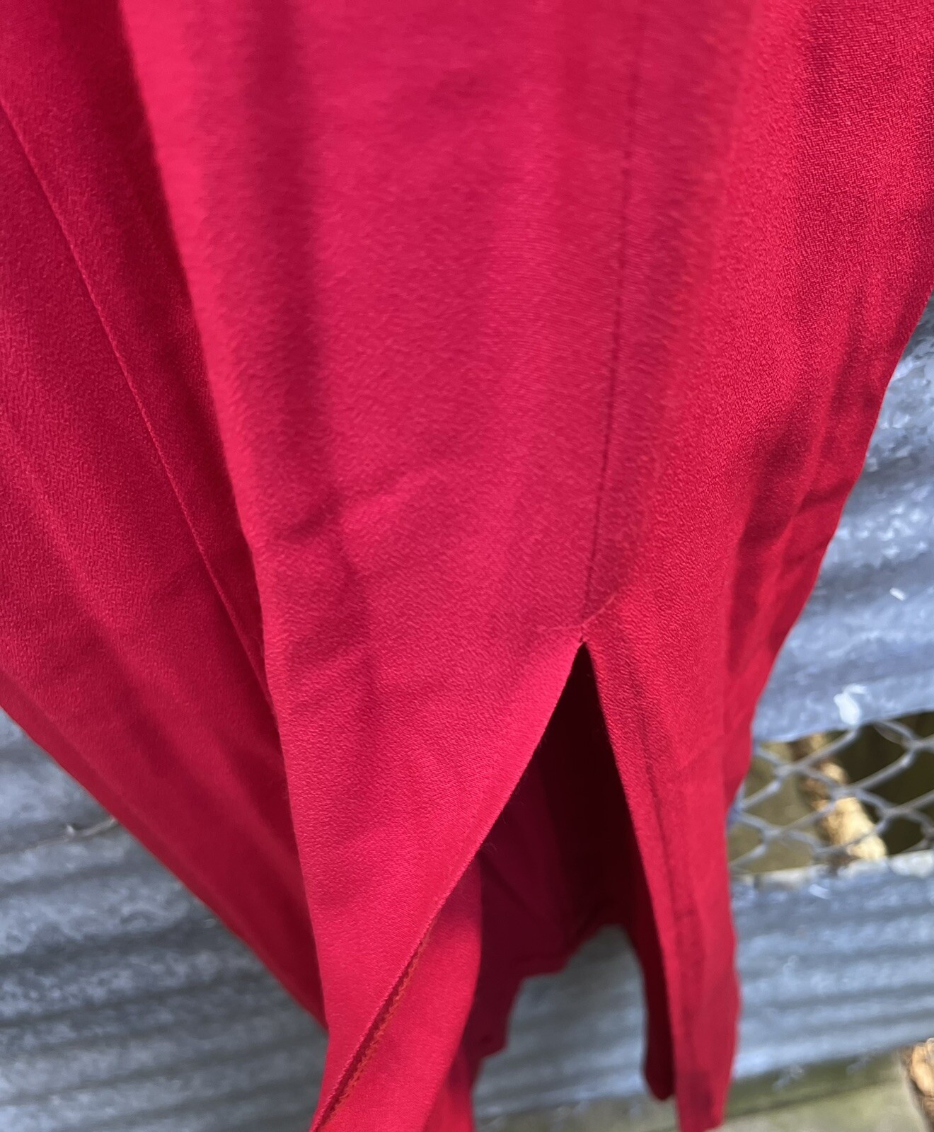 Vintage 90s Red Maxi Dress Circus Burlesque Old Hollywood Prom Moulin Rouge SZ10