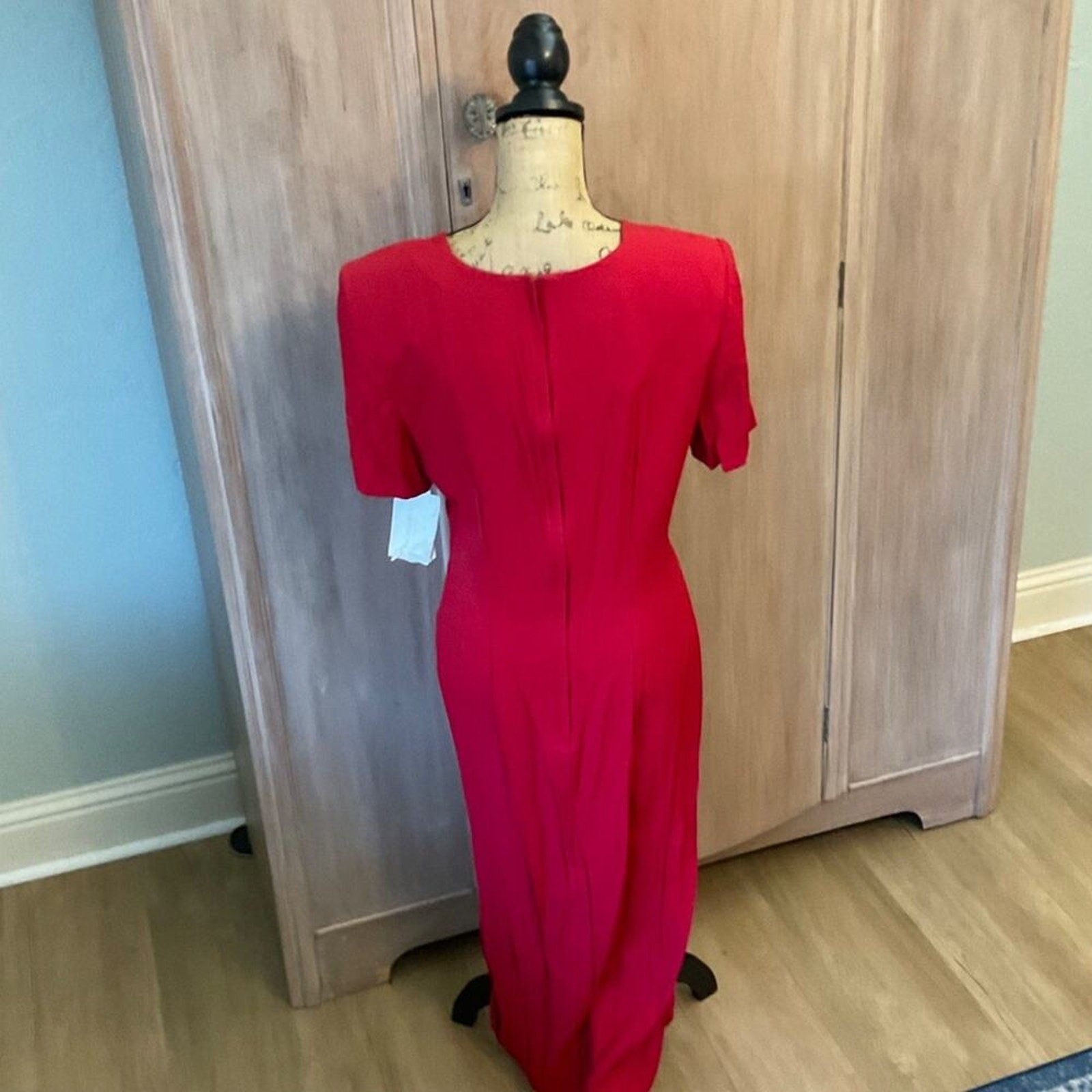 NWT Deadstock Vintage Casual Corner 90’s Red Midi Dress Pretty Woman sz 10