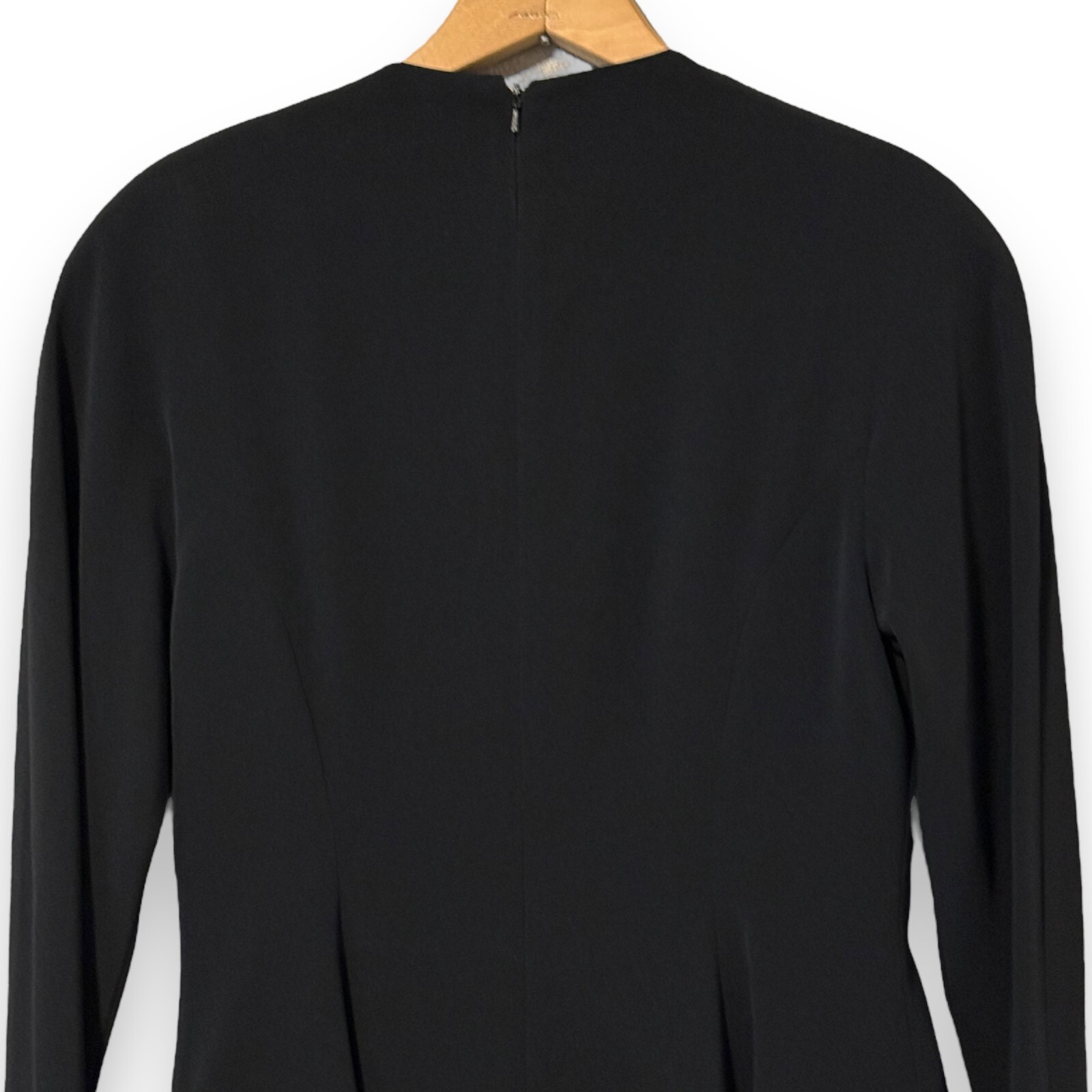 Daymor Mercedes Ferreira Couture Formal Black Beaded Jacket Shirt Dress Suit 6