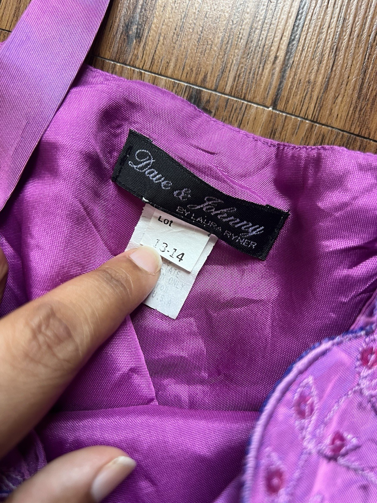 Vintage Dave & Johnny Corset Top Purple Iridescent Evening Embroidered Sequin 14