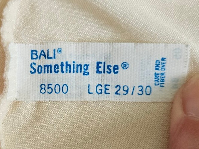 Bali Something Else Light Control Stretch Satin Panties Large 8500 Shiny Cream