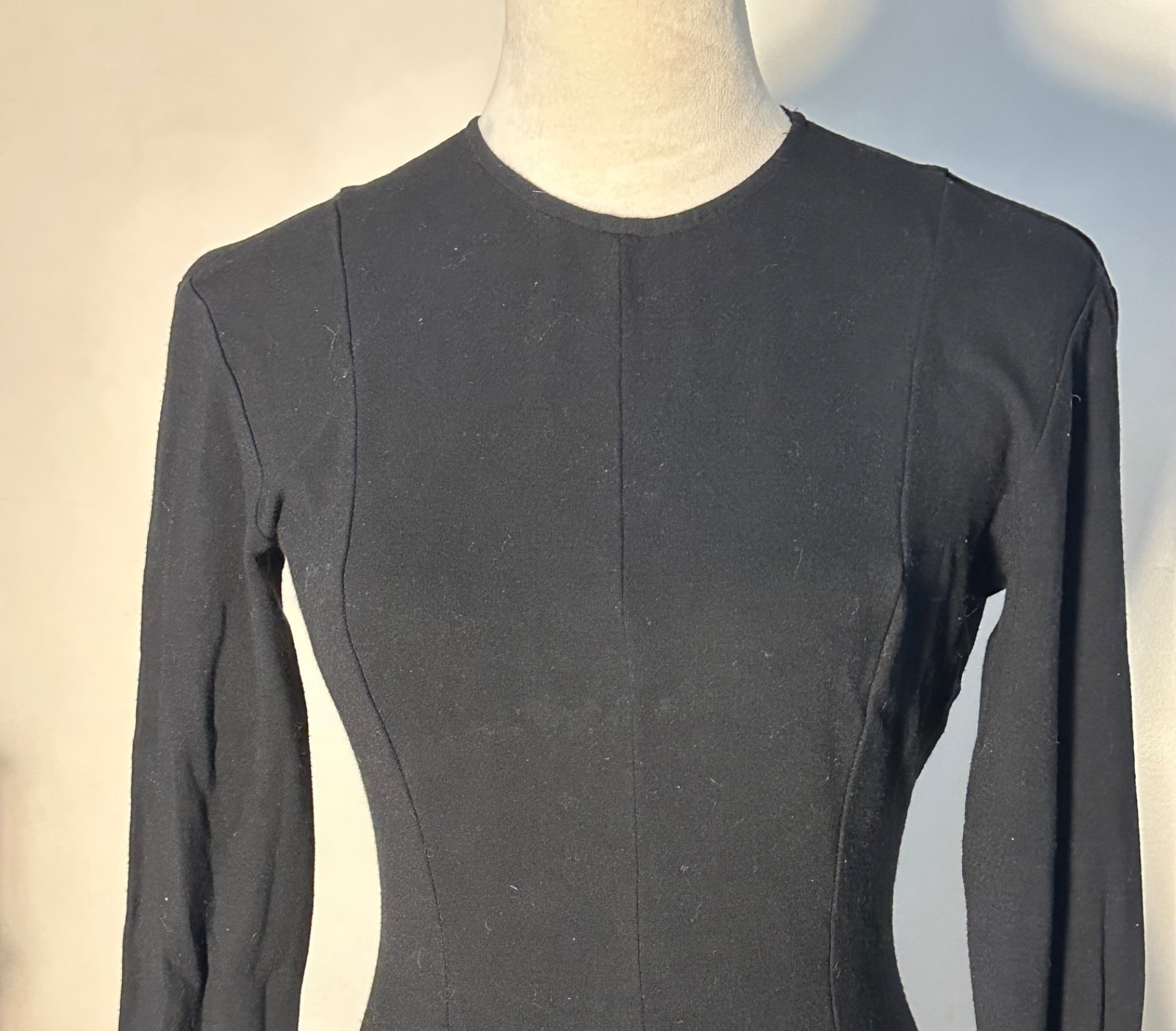 STUNNING Vintage 1960s NORMA KAMALI Dress Black Midi Med/Sm Japan VGUC