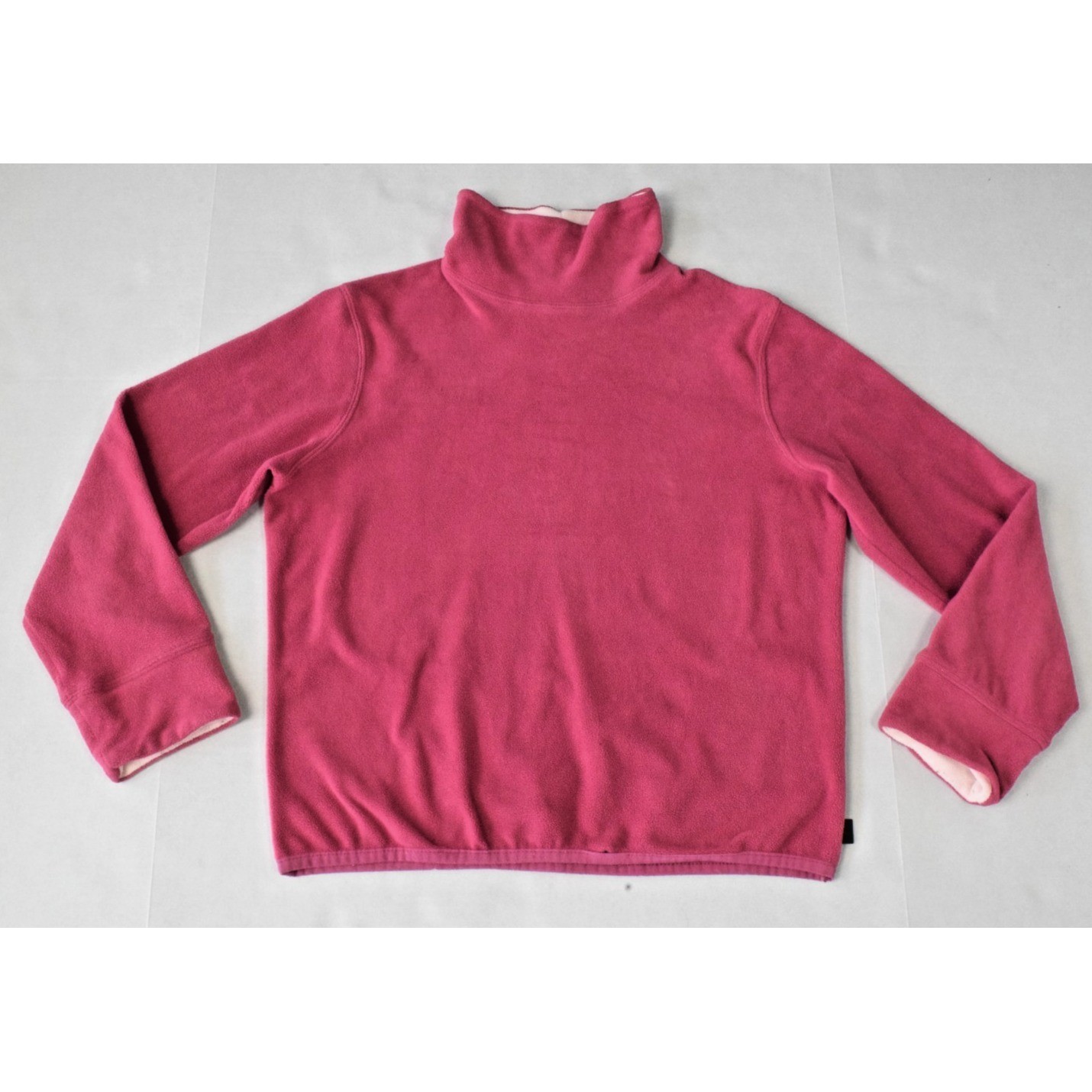 Vintage Fleece Sweatshirt Danskin Now Size S 90s Rosey Pink Stretch Turtleneck