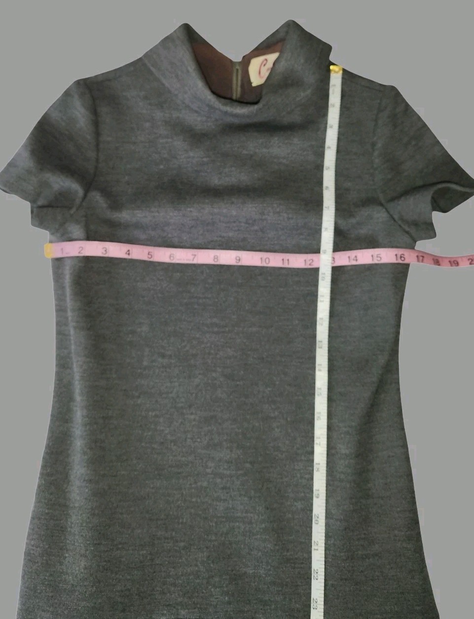 Vintage 60s Carlye Two Piece Pleated Dress Jacket Set Gray ILGWU