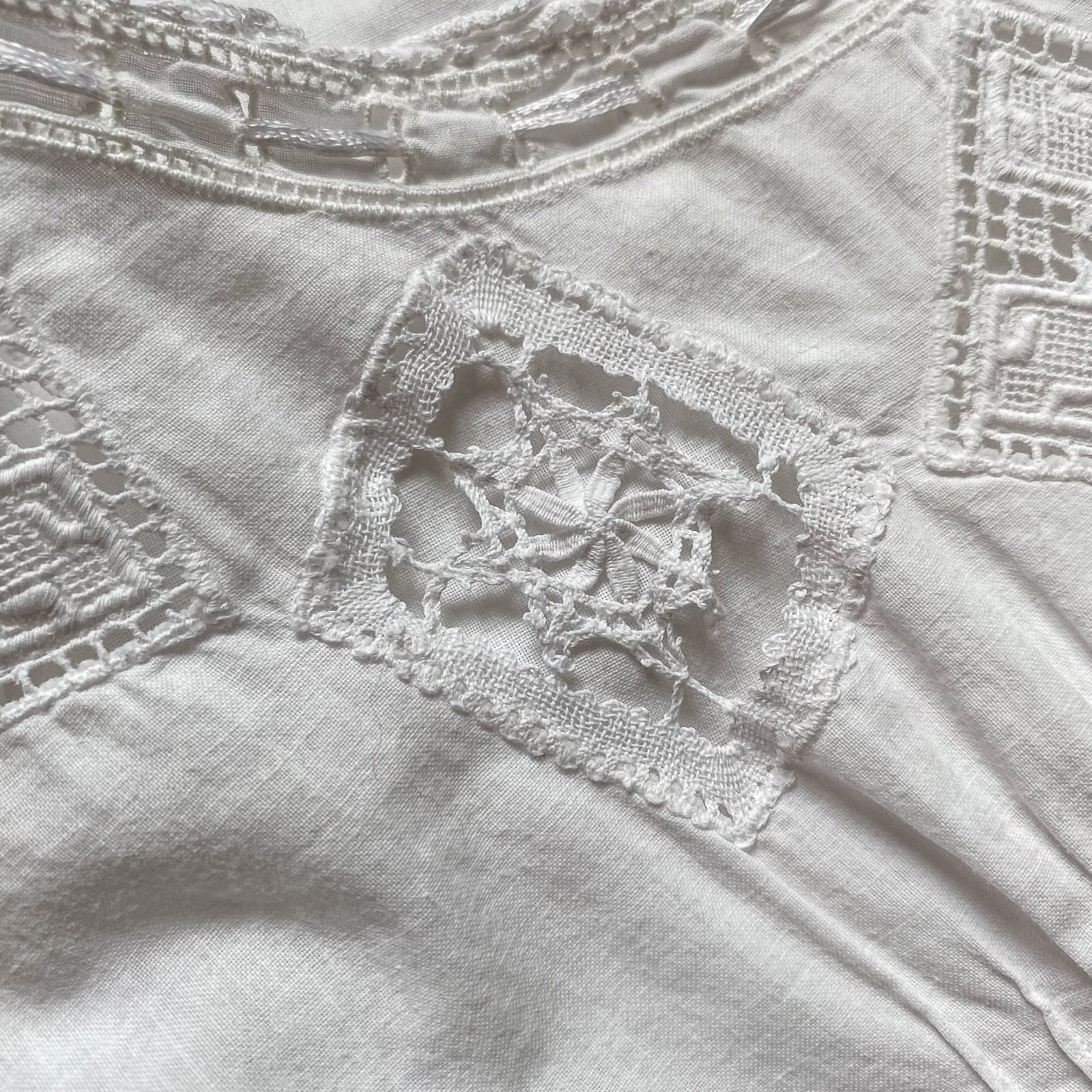 Authentic Edwardian Antique White Linen Lace Lingerie 1905-1912