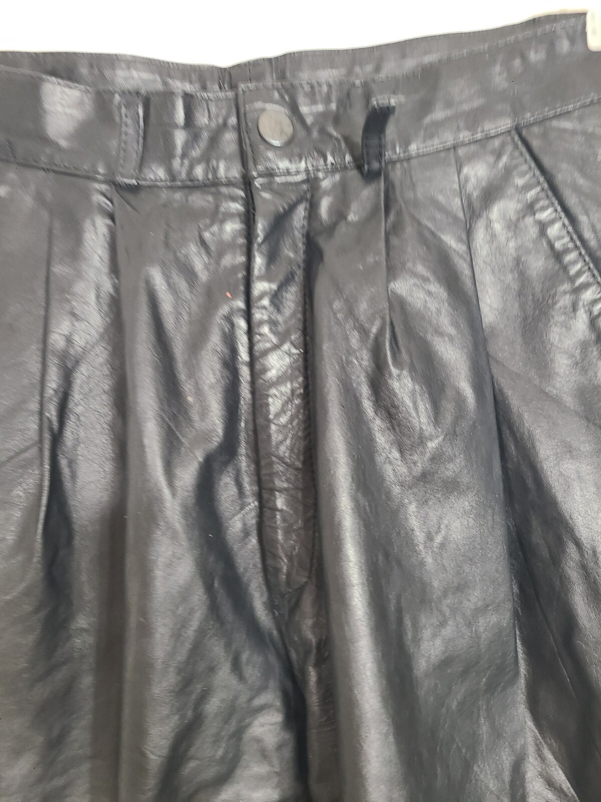 Vintage Joie De Vie High Waited Women’s Black Leather Pants Size 5/6