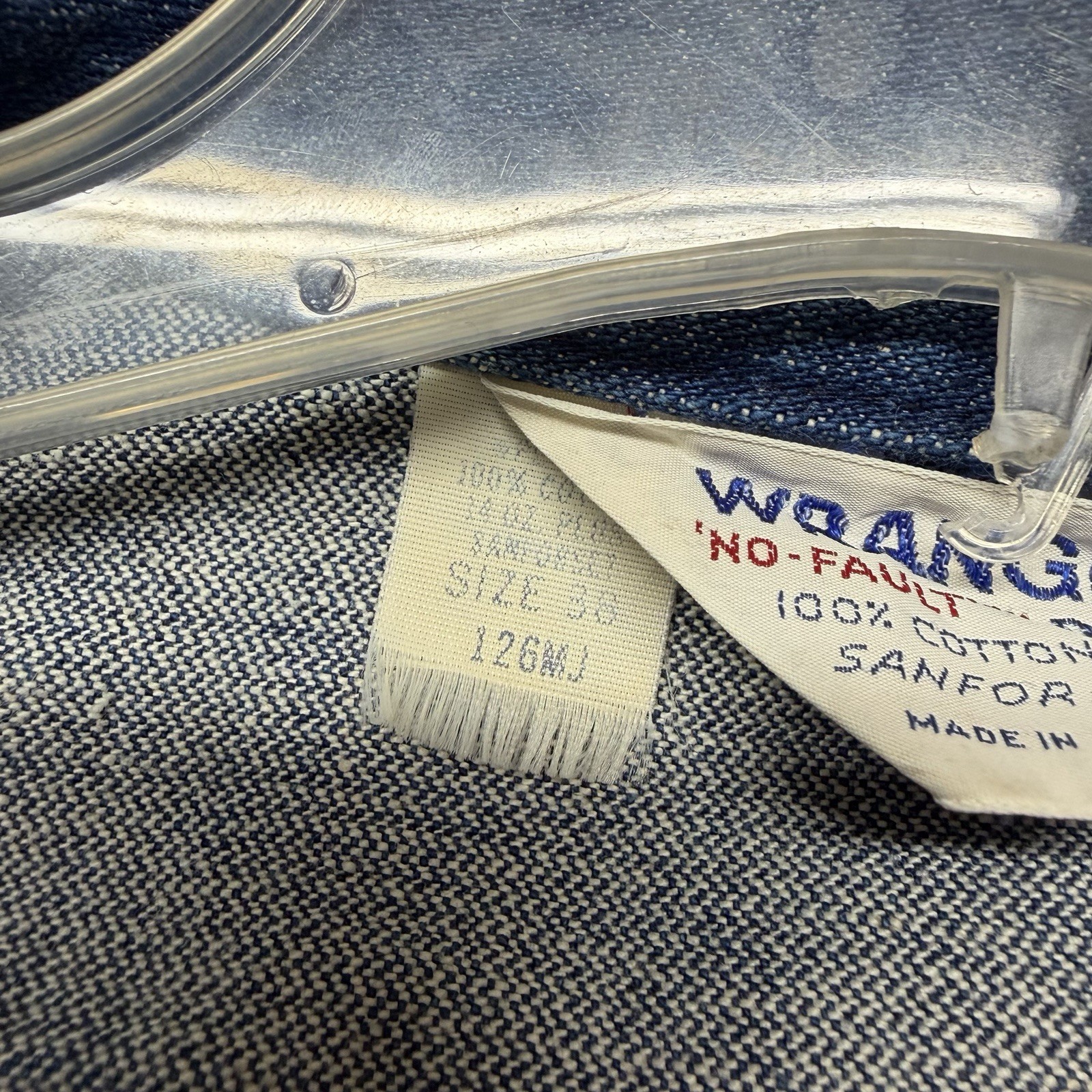 Vtg 70s Wrangler Jean Jacket Women Sz 38 M Blue Denim Western Cowboys USA Made