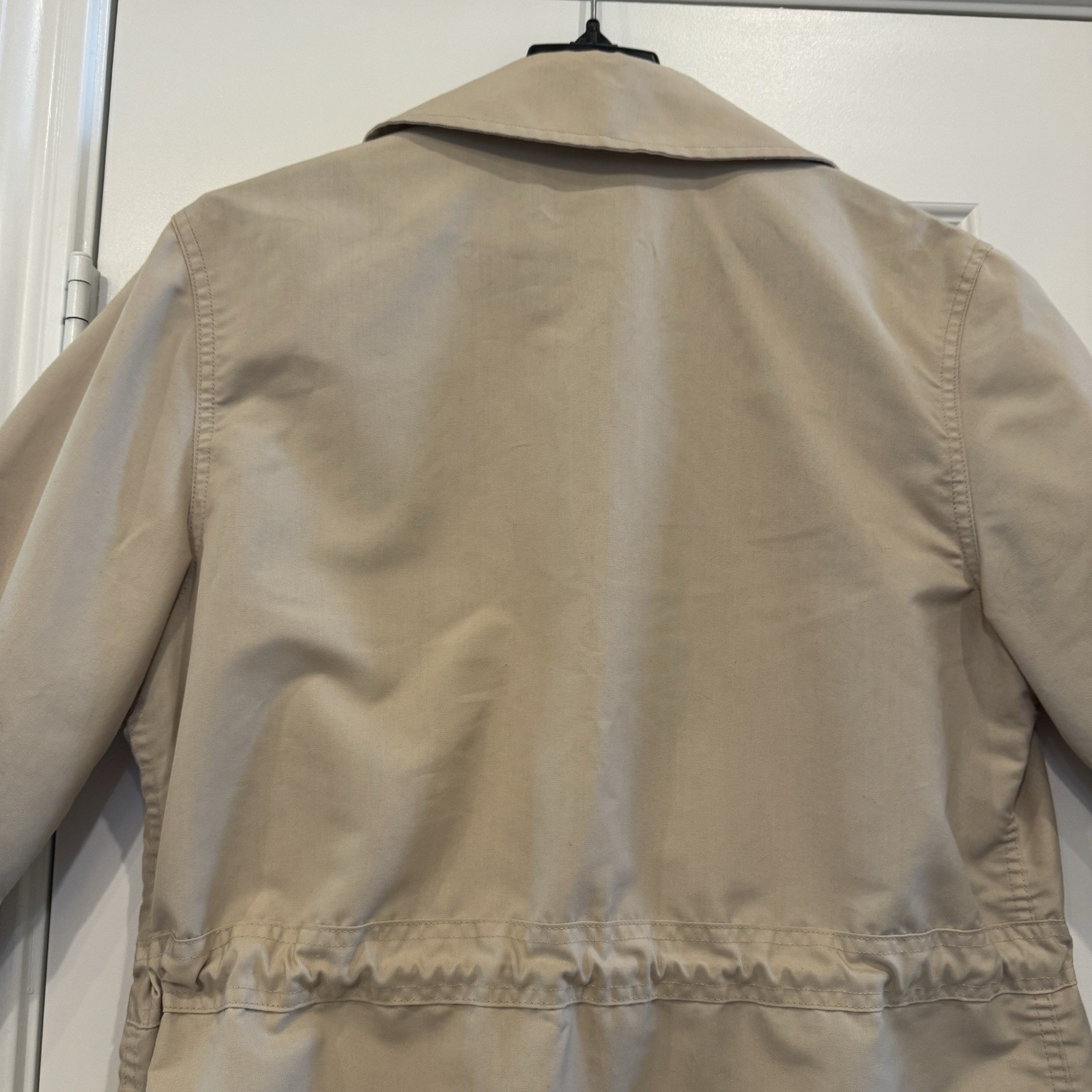 Vintage 70s London Fog Weatherwear Trench coat Jacket 14 Drawstring Lightweight