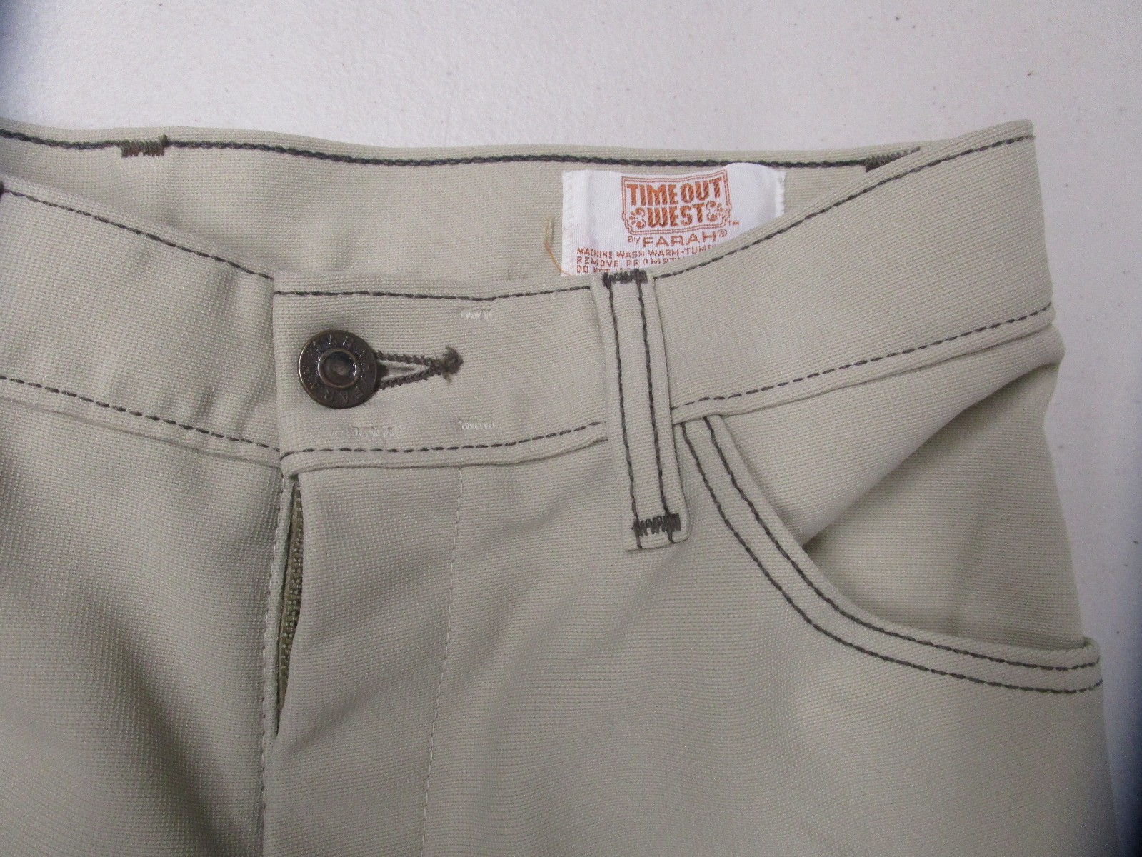 Vintage Time Out West 70’s Bell Bottom Polyester Disco Era Pants By Farah