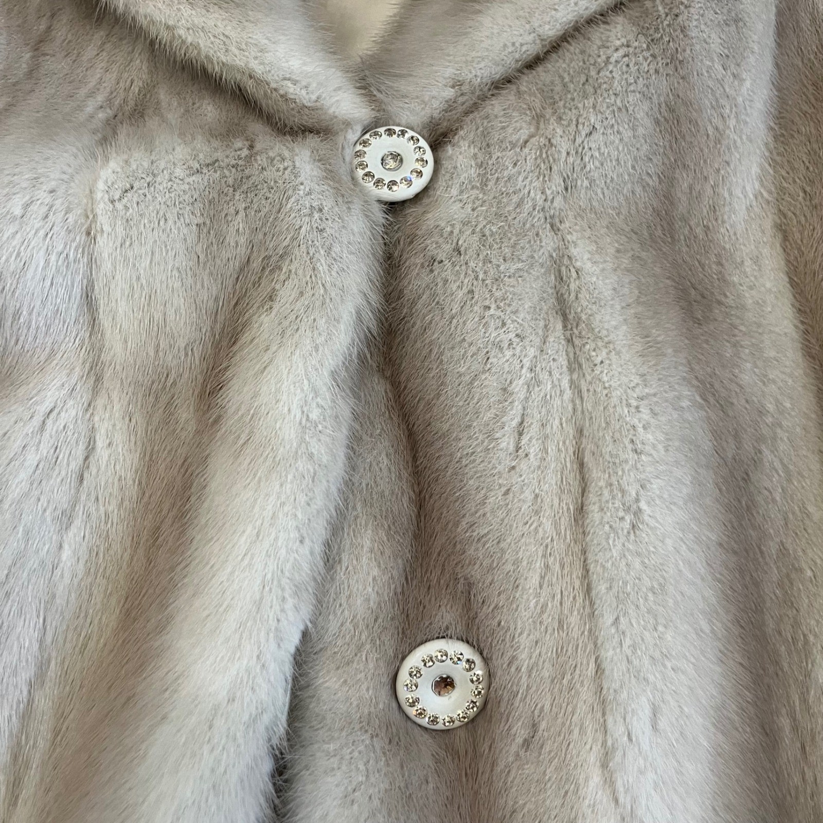 VTG EMBA Hope Natural Pale Blue Beige Mink Fur Coat Royal Quality Kreuzer Fur