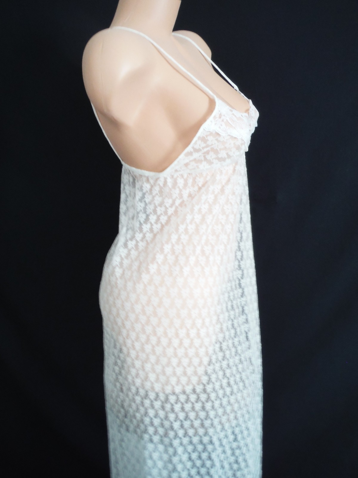 Beautiful! Rare VTG 60’s New Bradley Sheer Lace Negligee Lingerie Union USA Sm