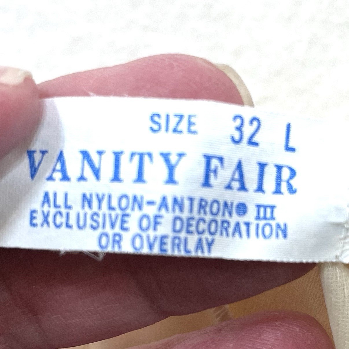 Vtg Vanity Fair Stretchy Slip Dress Lace Trim Fairy Wedding Lingerie 32 L Cream