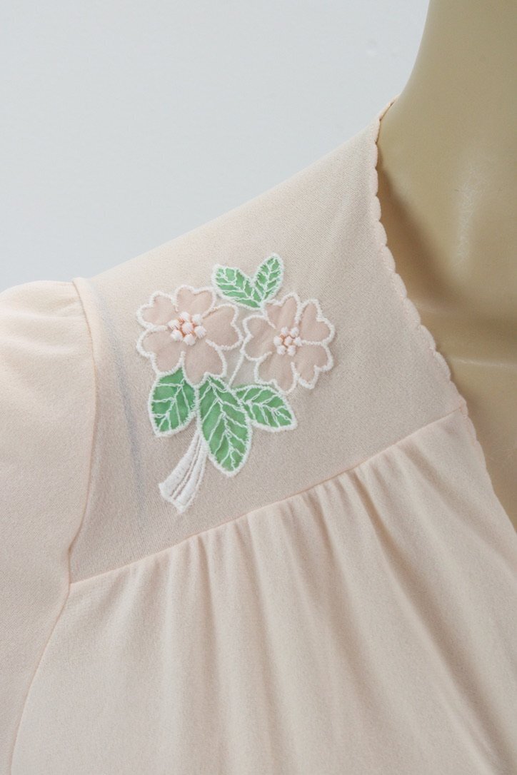 Jolie Two Long Peignoir Robe Small Nylon Peach Wrap Around Robe USA VTG