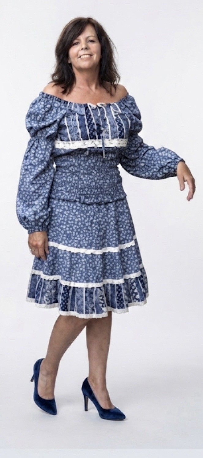 Vintage Prairie Dress 2 Pc Skirt Blouse Tier Cottage Pastoral S 30 Leo New York