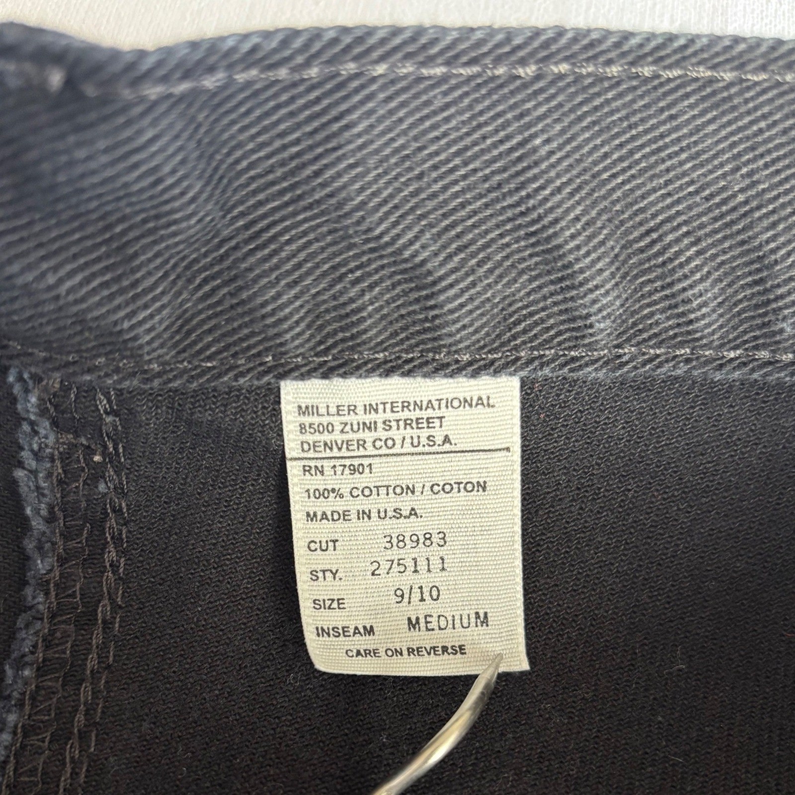 Vintage Rocky Mountain Western Jeans Black Yoke Front USA Made Womens 9/10 26×32