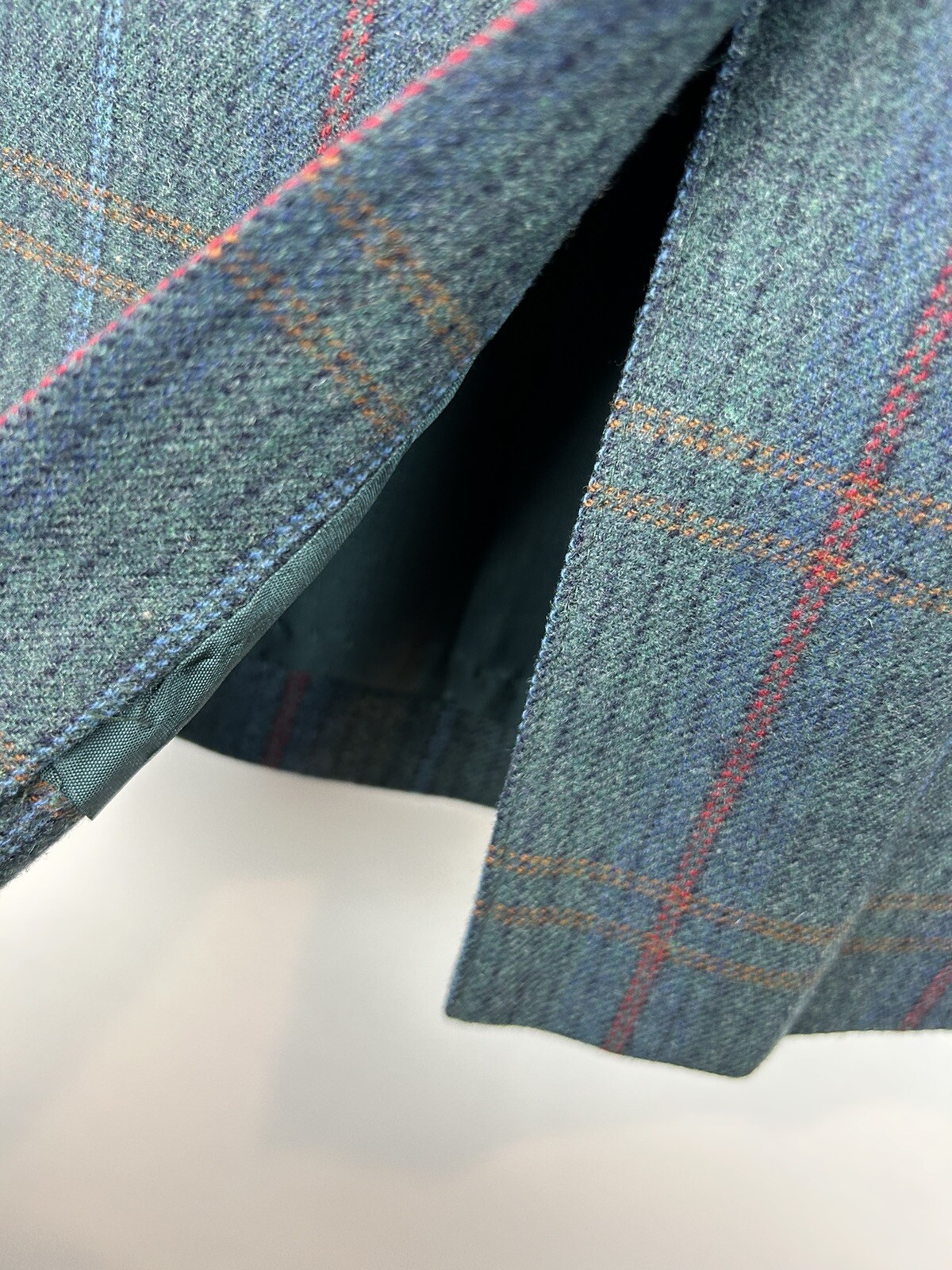 Vtg Pendleton Skirt Women 4 Green Pockets Lined 100% Virgin Wool Plaid Classic