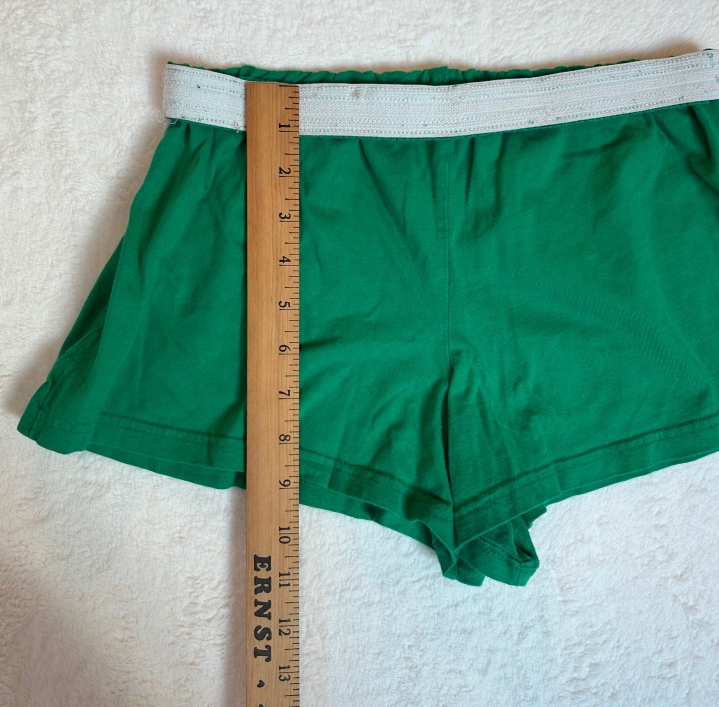 Vintage Y2K Fold Over Booty Shorts Green Panama City Beach Florida EXIST Size L