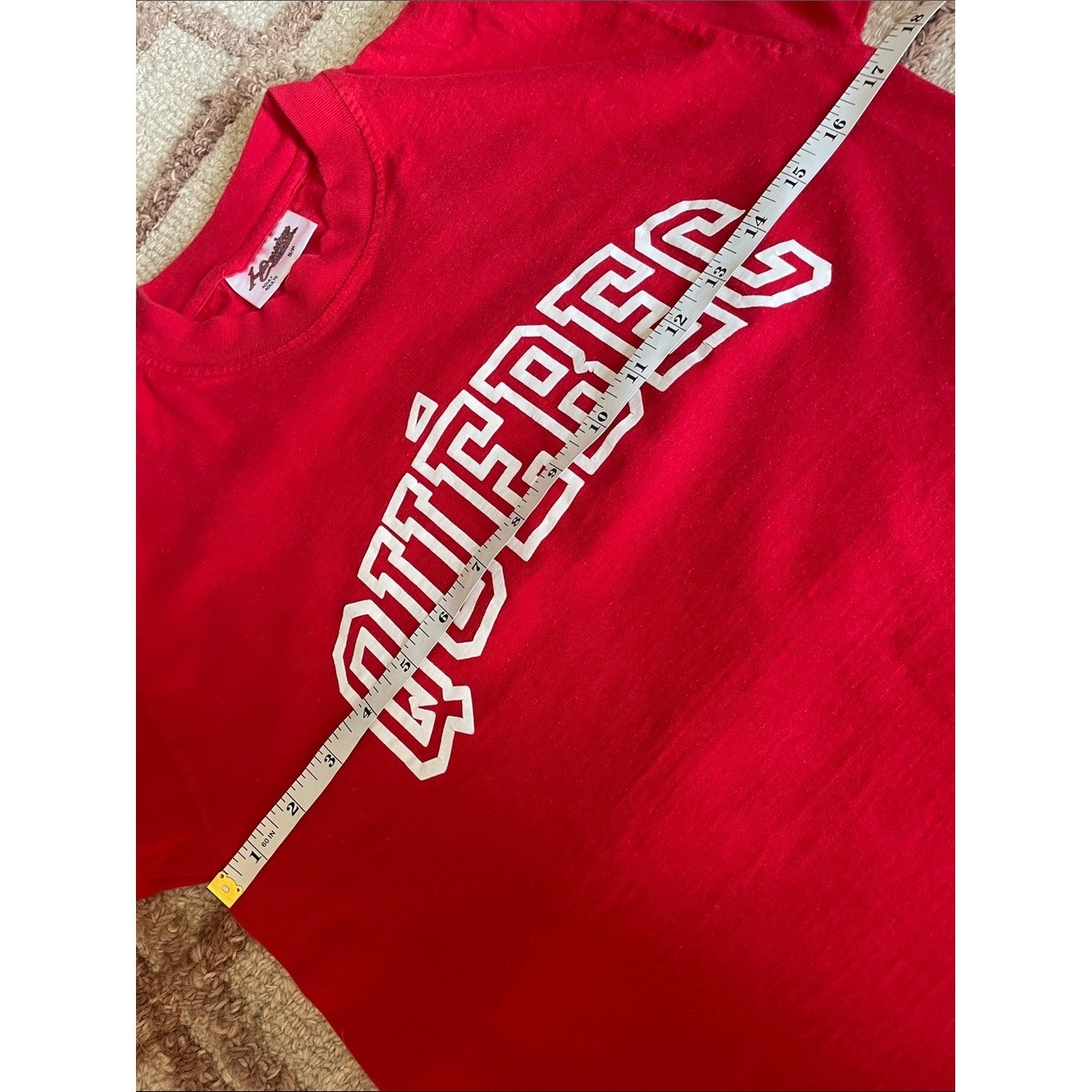 Vintage Impressions Canada Québec Red Short Sleeve Tee 100% Cotton Size Small