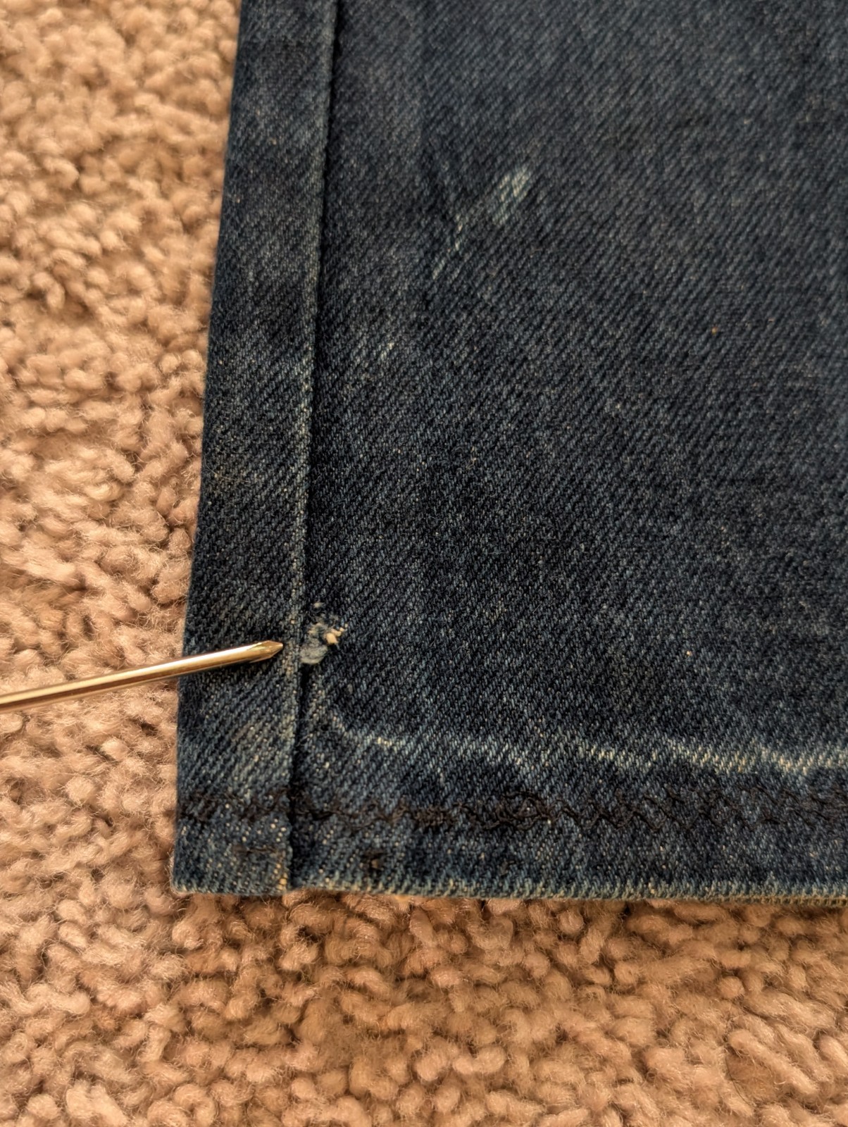 VTG Calvin Klein Jeans Womens 38×36 VTG Hemmed To 36×30 High-Rise USA 70s 80s