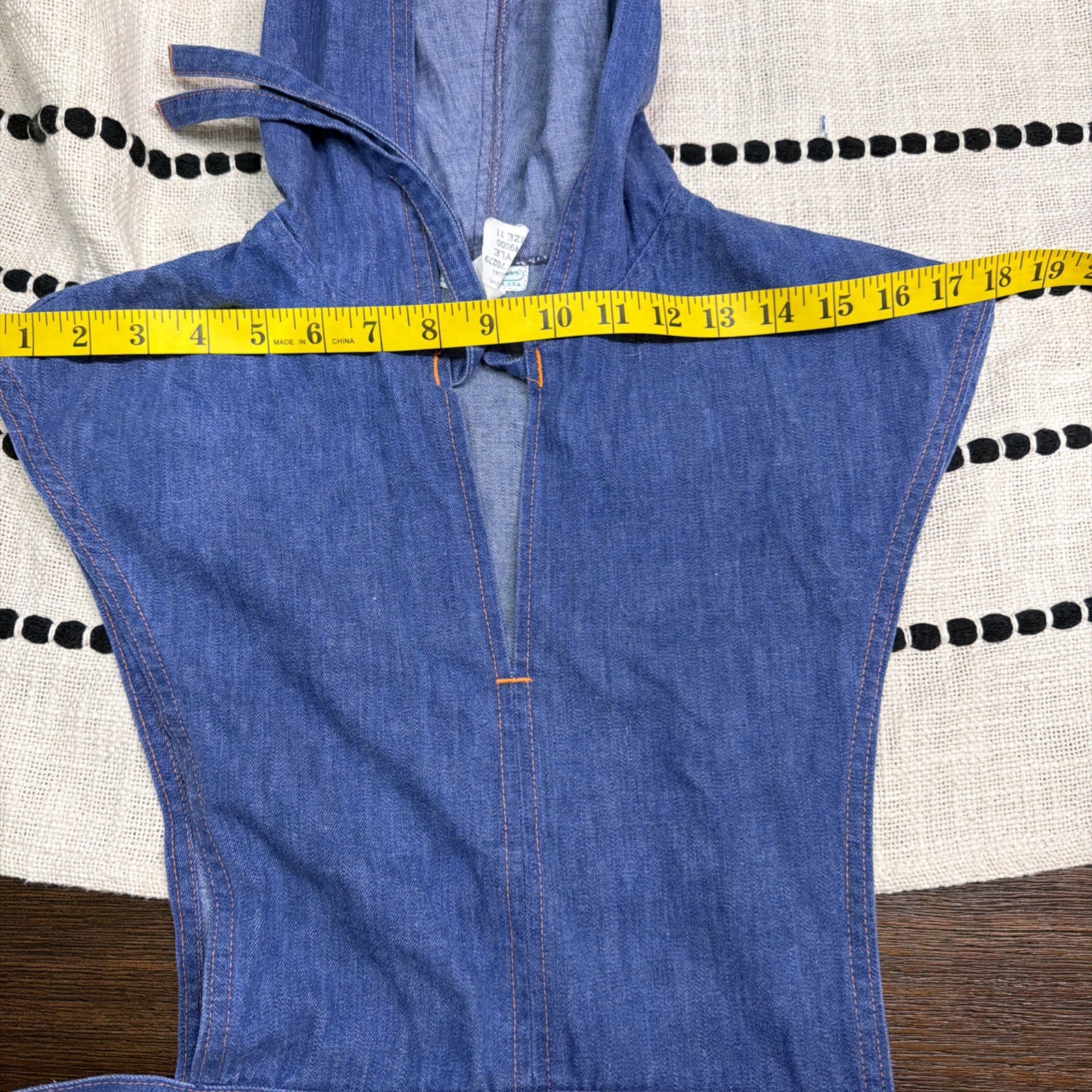 vintage sears jr bazaar 70s Denim Jumper Size 11 Runs Small