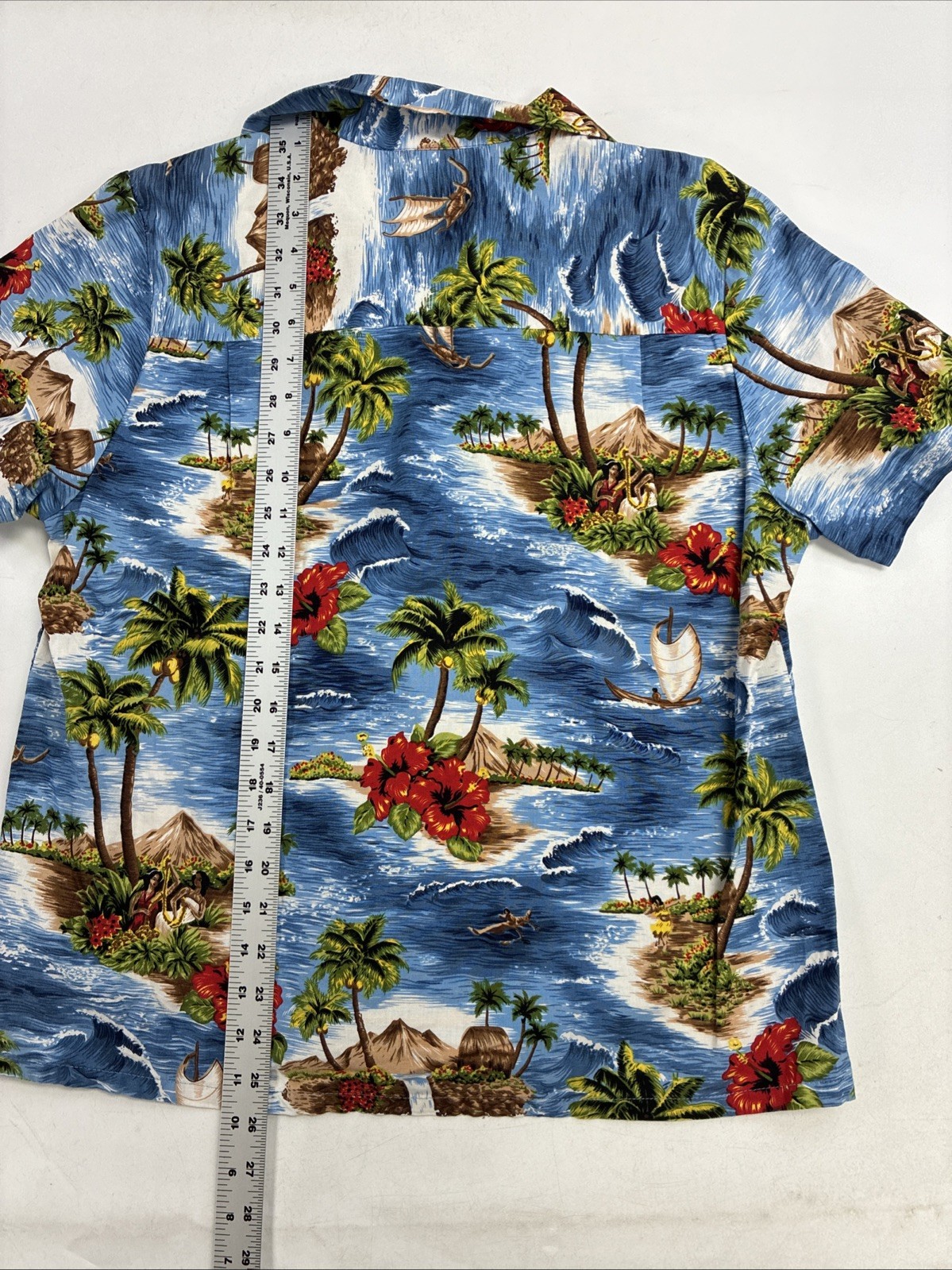 Vintage Shannon Marie Hawaiian Shirt Womens Size Large Floral Tropical
