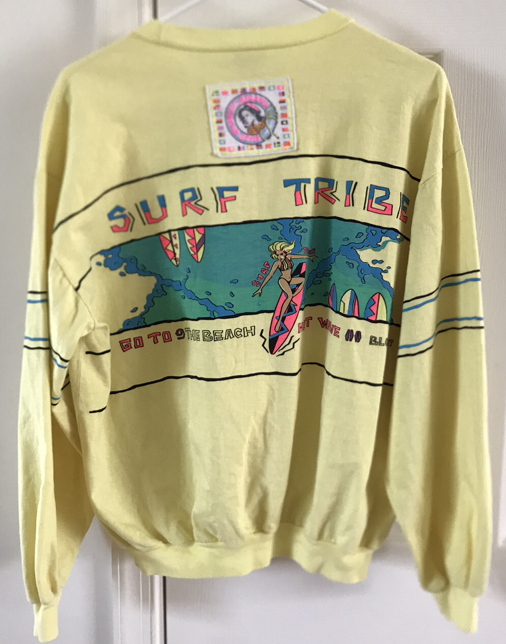 VINTAGE Blowout LA Surf Pullover Sweatshirt Women’s Small Medium 80s 90s RARE.