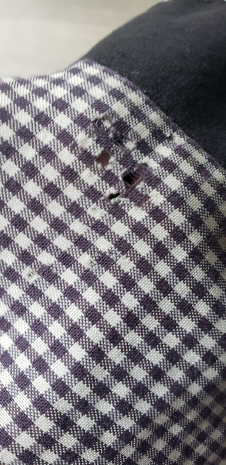 VTG 50s Black Gingham Rockabilly Dress Sz XS/S? Fit Flare Pinup Trad Wife DAMAGE