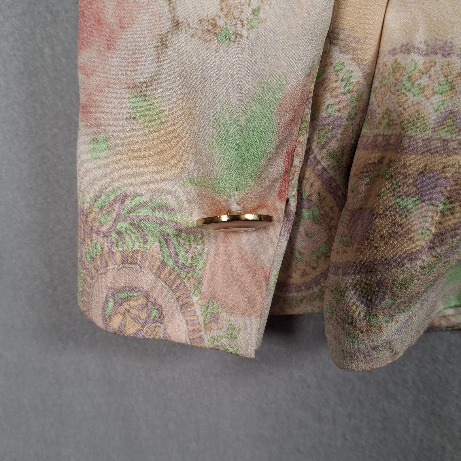 Vintage Ungaro Solo Donna Paris Floral Paisley Blazer Jacket Italy Size 8 / 42