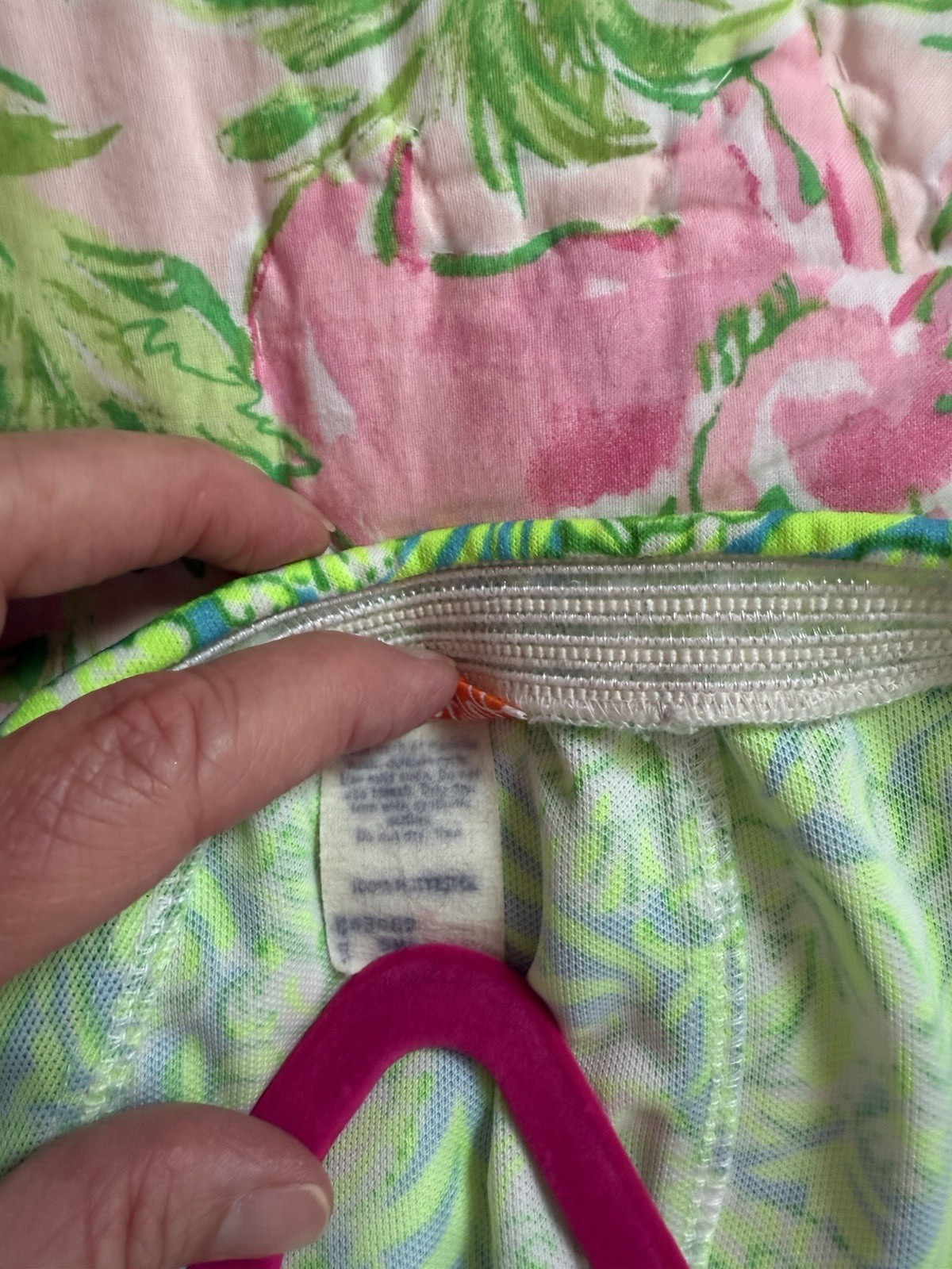 Vintage ” The Lilly” Lime Green And Ivory Tigers Skirt EUC
