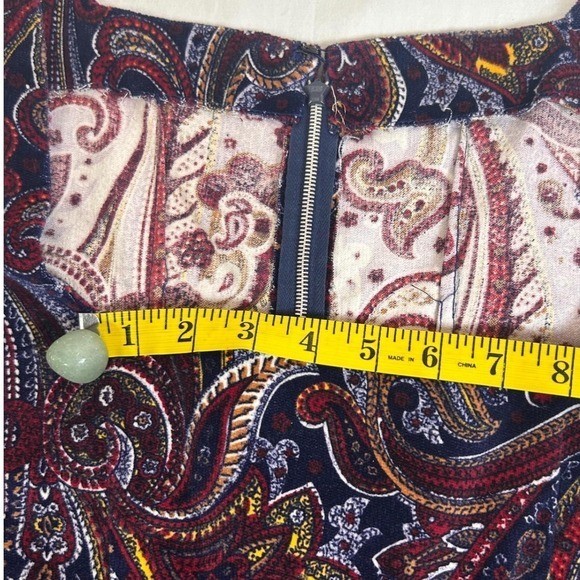 Vintage Bohemian Paisley Tapestry Maxi Dress Small Sleeveless 70s Aesthetic Red