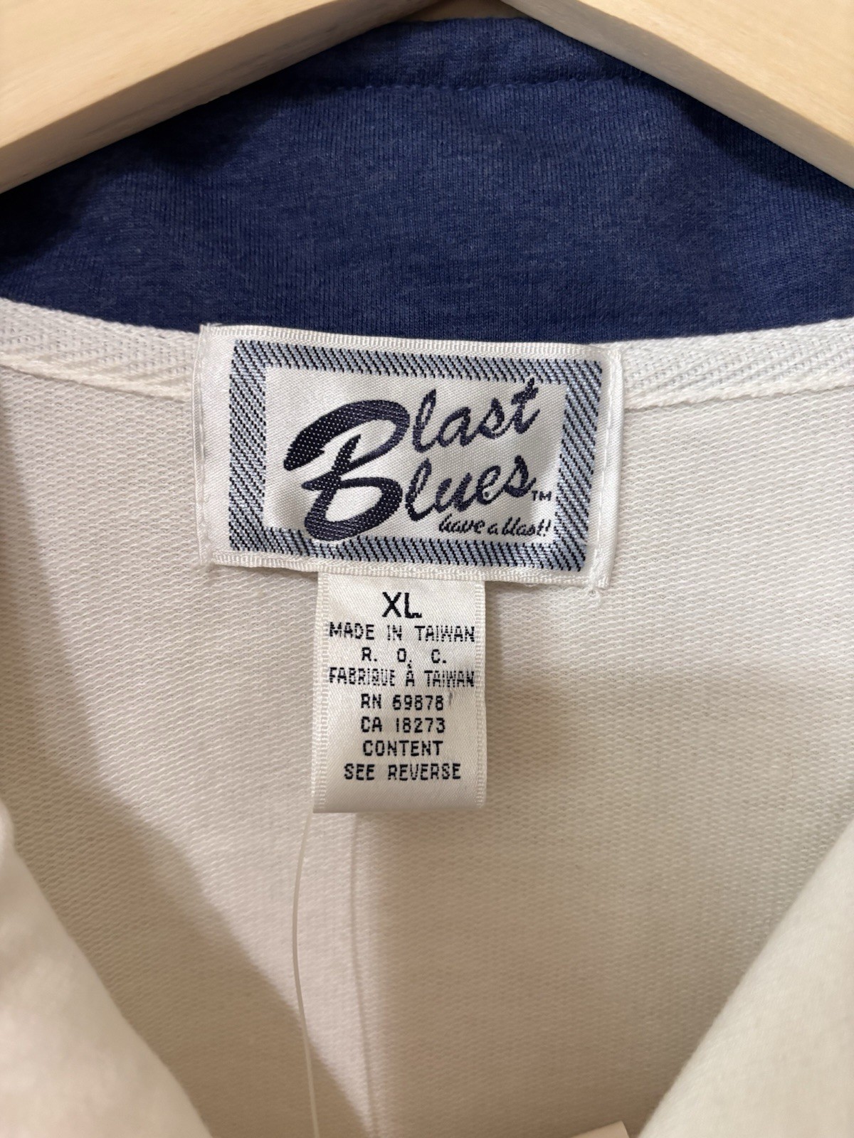 Rare Vintage Blast Blues Quarter Zip Pullover Size Large
