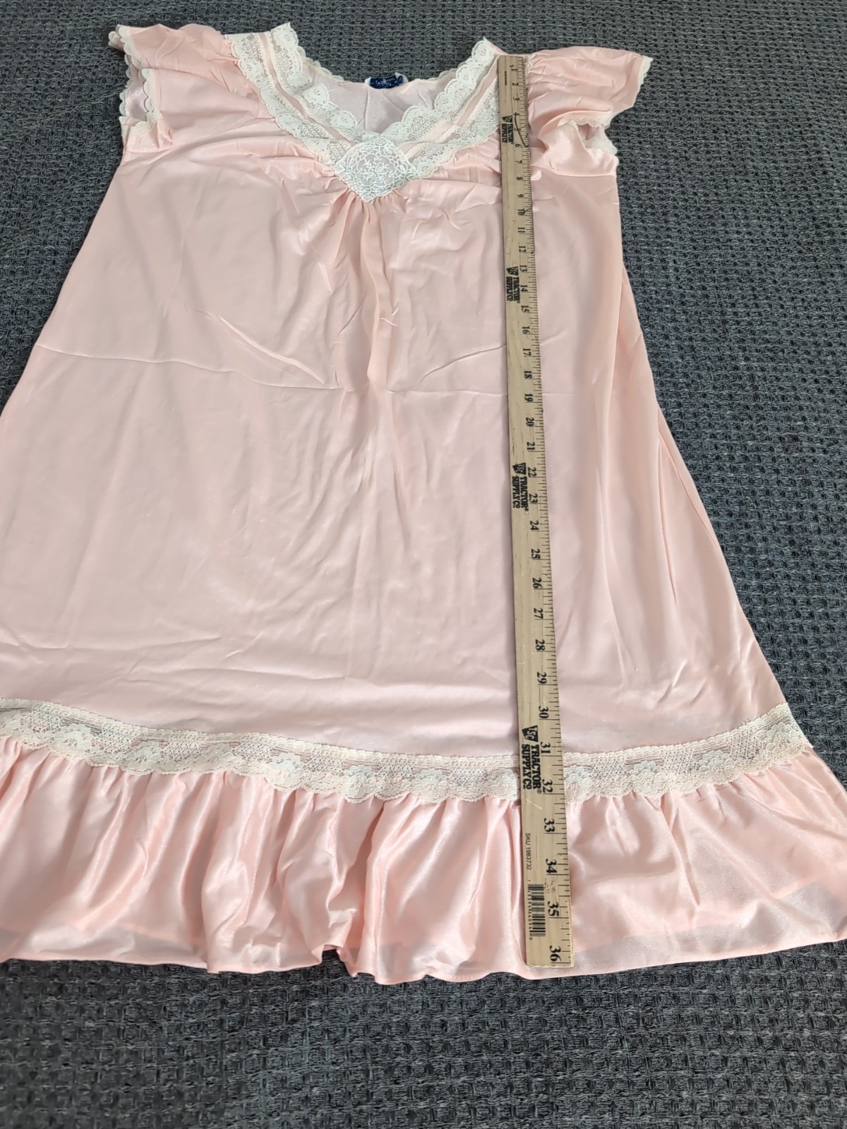 Vintage Natalie Creations Nightgown Nylon Lace Size Medium