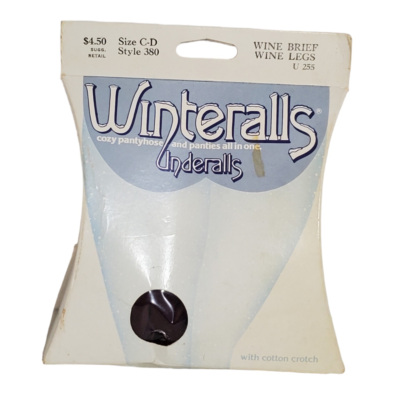 New Vintage 1983 Hanes Winteralls Underalls Pantyhose Wine Size C-D Style 380